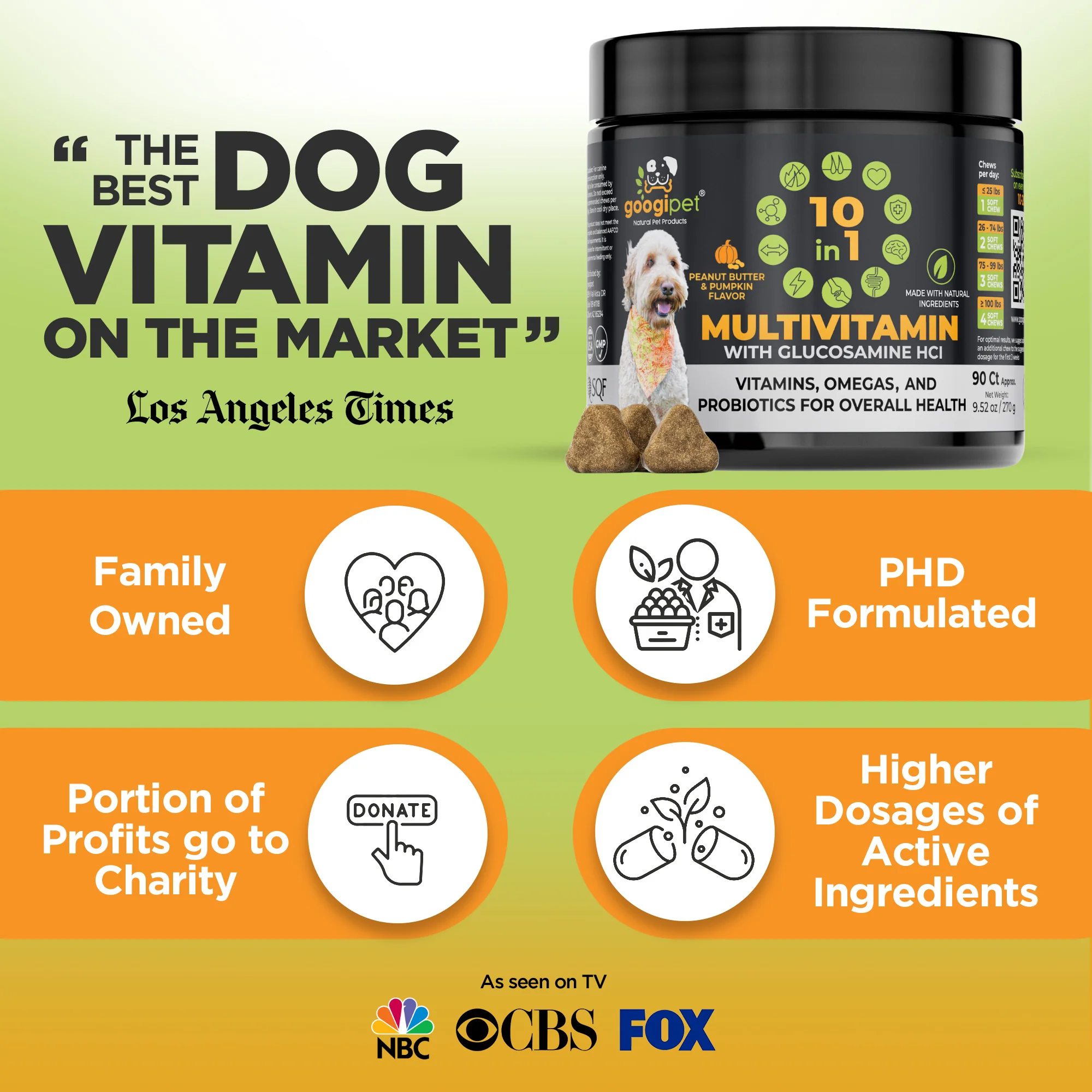 Googipet 10 in 1 Multivitamin Chews for Dogs (Peanut Butter & Pumpkin Flavor) - Image 6
