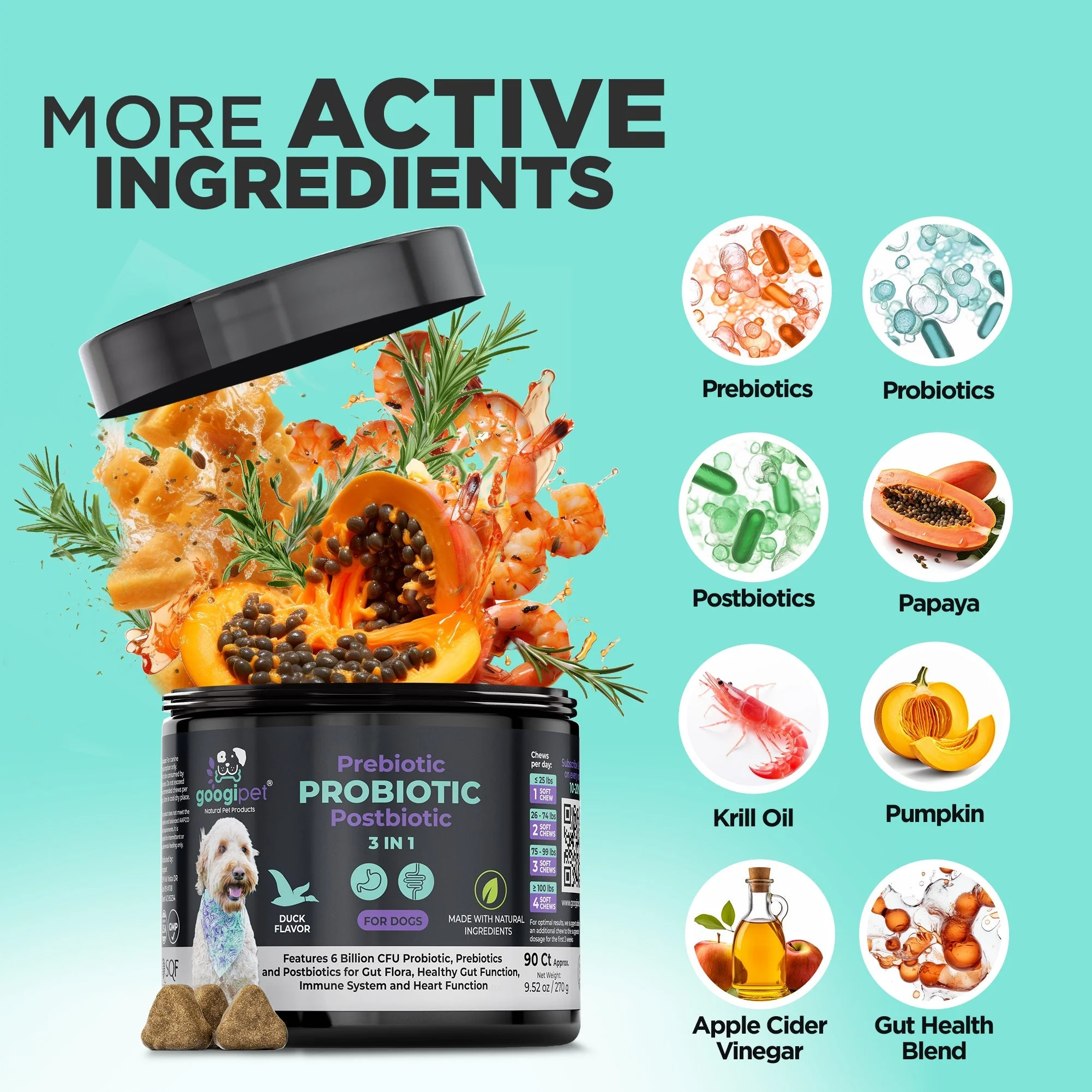 Googipet 3 in 1 Probiotic Chews for Dogs - Image 4