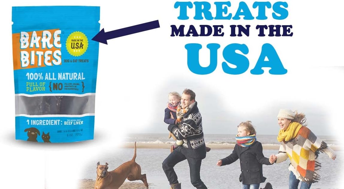 Bare Bites 100% All Natural Dehydrated Beef Liver Dog and Cat Treats, 1LB - Made in USA - Image 7