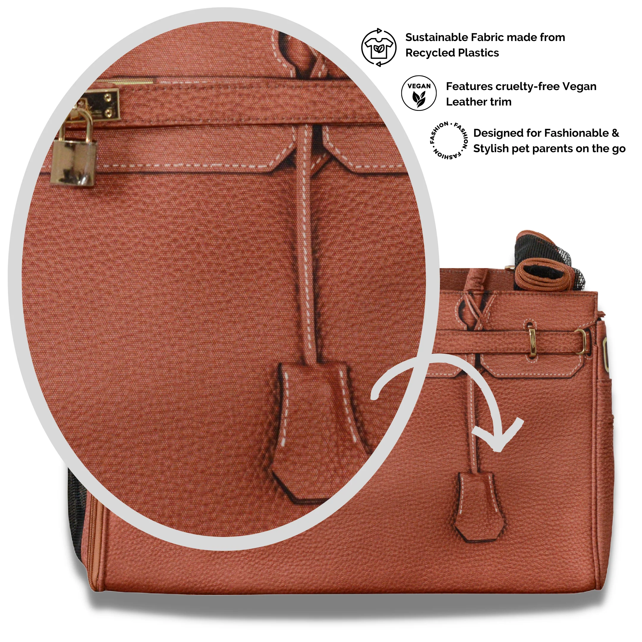 A Pet with Paws® Madison Carrier With Pet Trek Wheelbase - Image 5