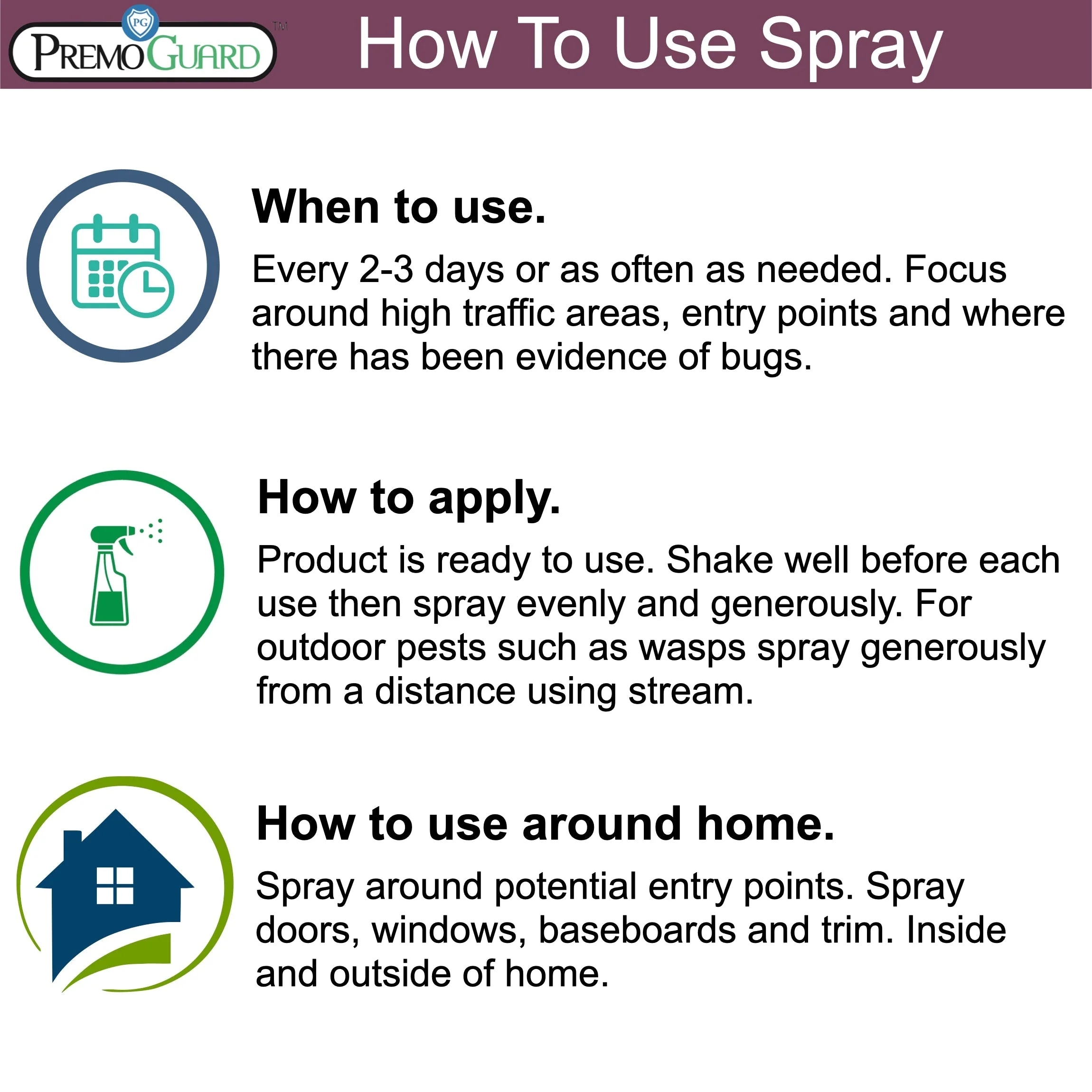 All Purpose Pest Control Spray - 32 oz -Plant Based All Natural Non-Toxic - By Premo Guard - Image 7