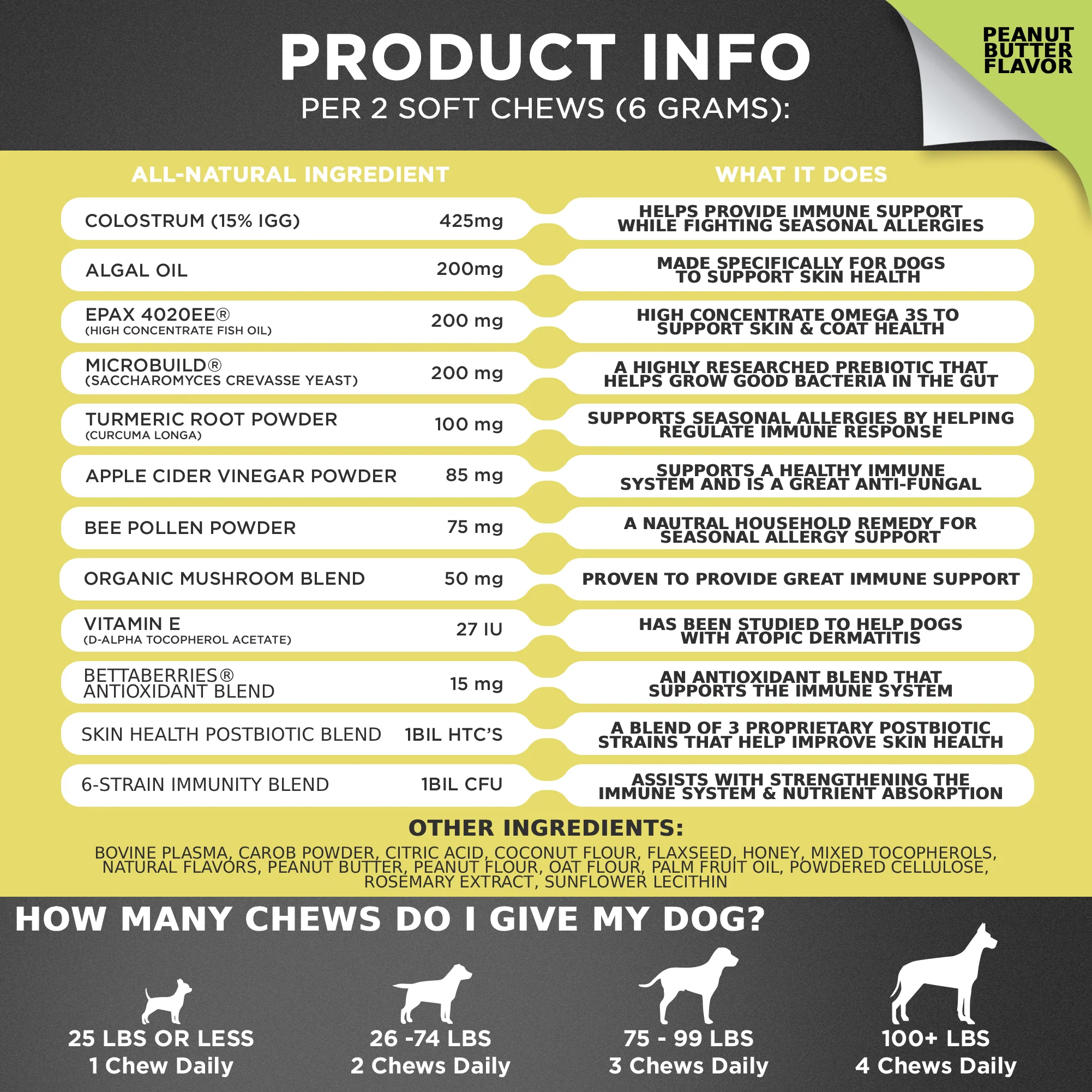 Googipet Allergy & Immune Support Chews for Dogs (Peanut Butter Flavor) - Image 5