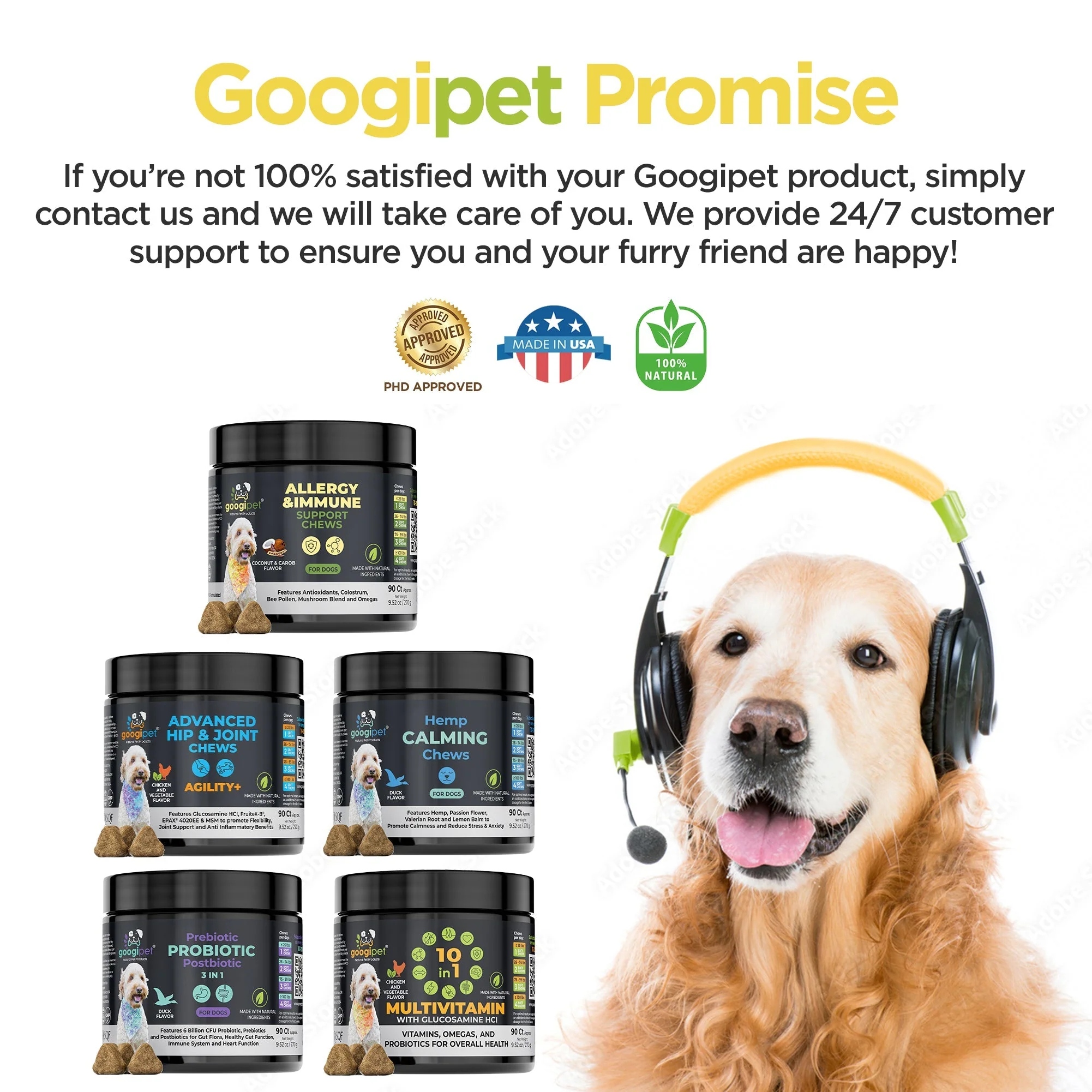 Googipet Allergy & Immune Support Chews for Dogs (Peanut Butter Flavor) - Image 7