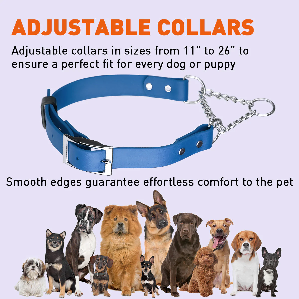 Biothane Adjustable Martingale Collar with Metal Buckle - Image 7