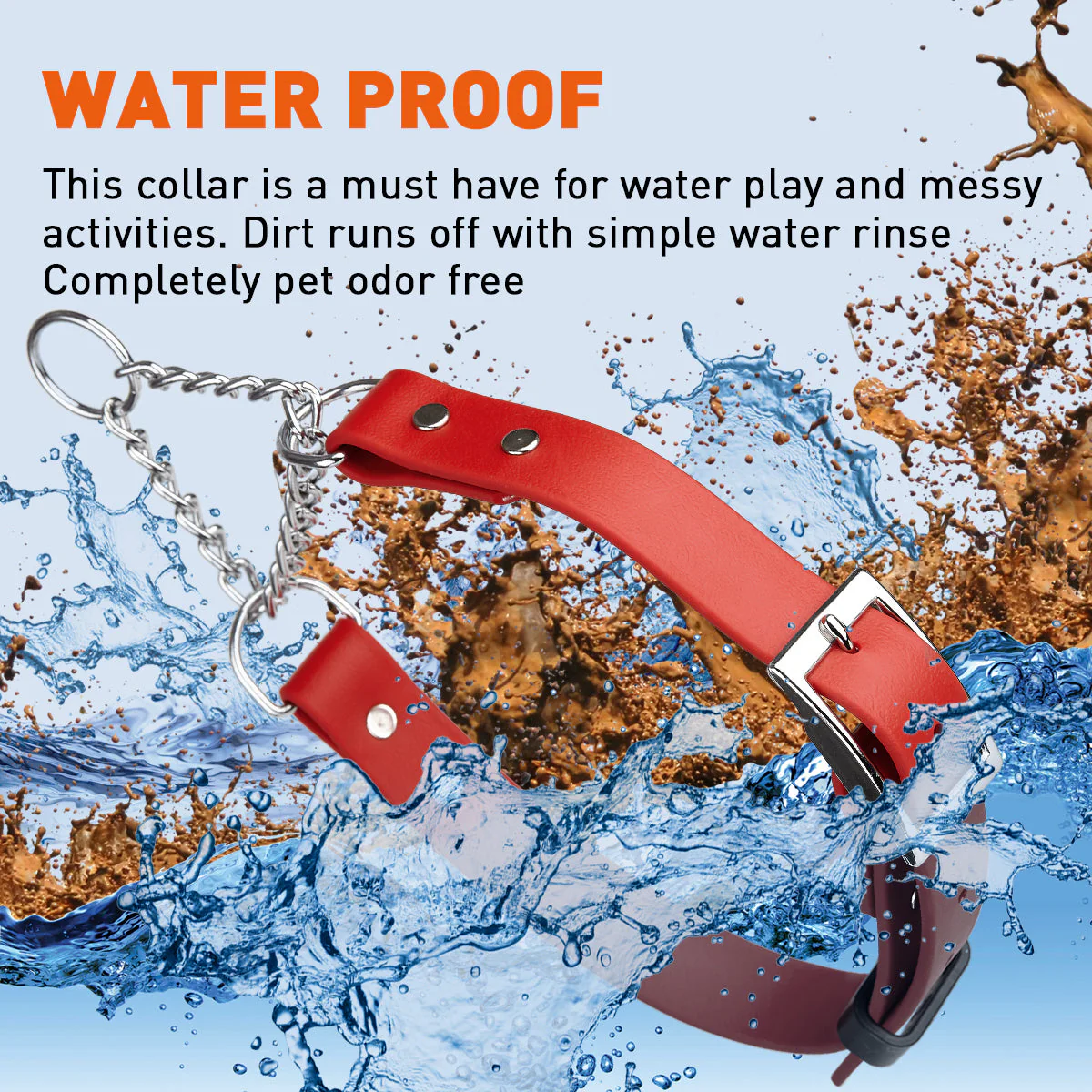 Biothane Adjustable Martingale Collar with Metal Buckle - Image 8