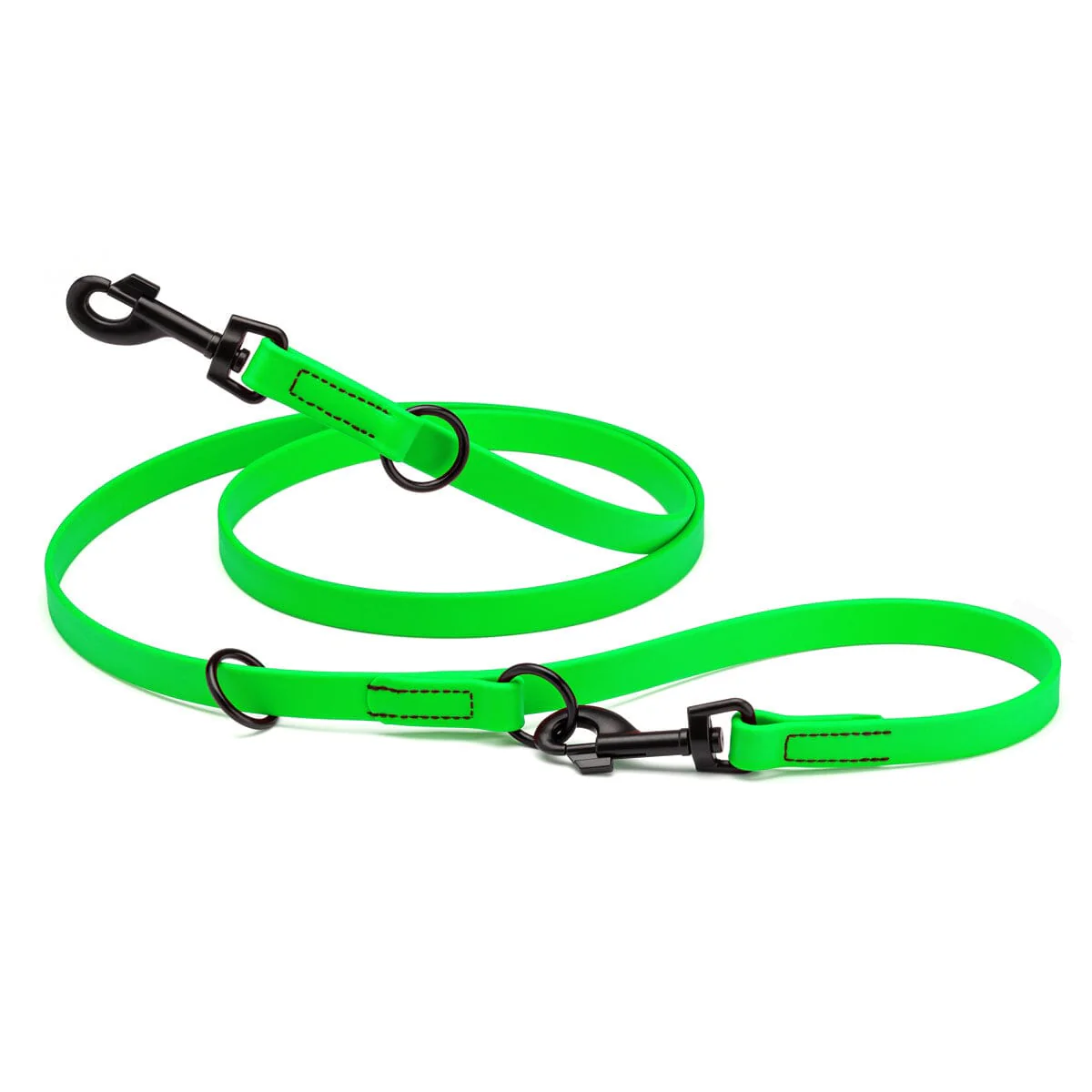 Biothane Adjustable Multi-Purpose Dog Leash with Black Hardware, 7FT - Image 11