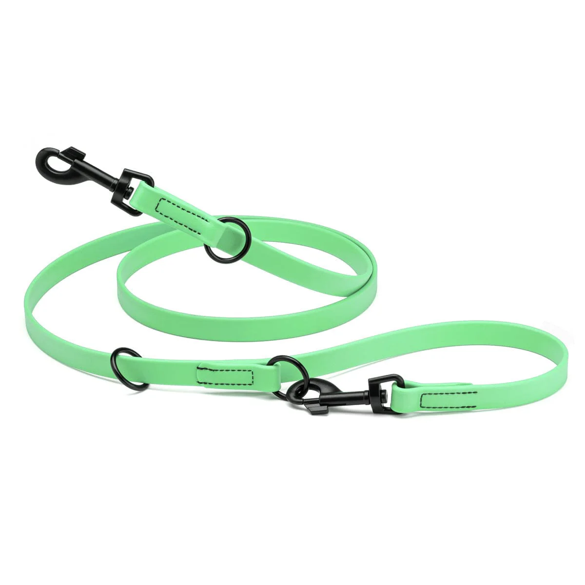 Biothane Adjustable Multi-Purpose Dog Leash with Black Hardware, 7FT - Image 13