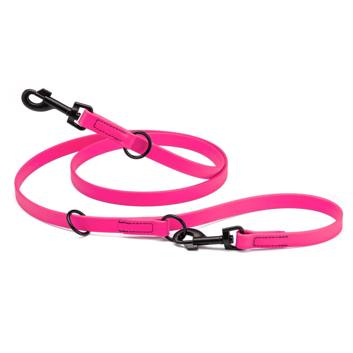 Biothane Adjustable Multi-Purpose Dog Leash with Black Hardware, 7FT - Image 17