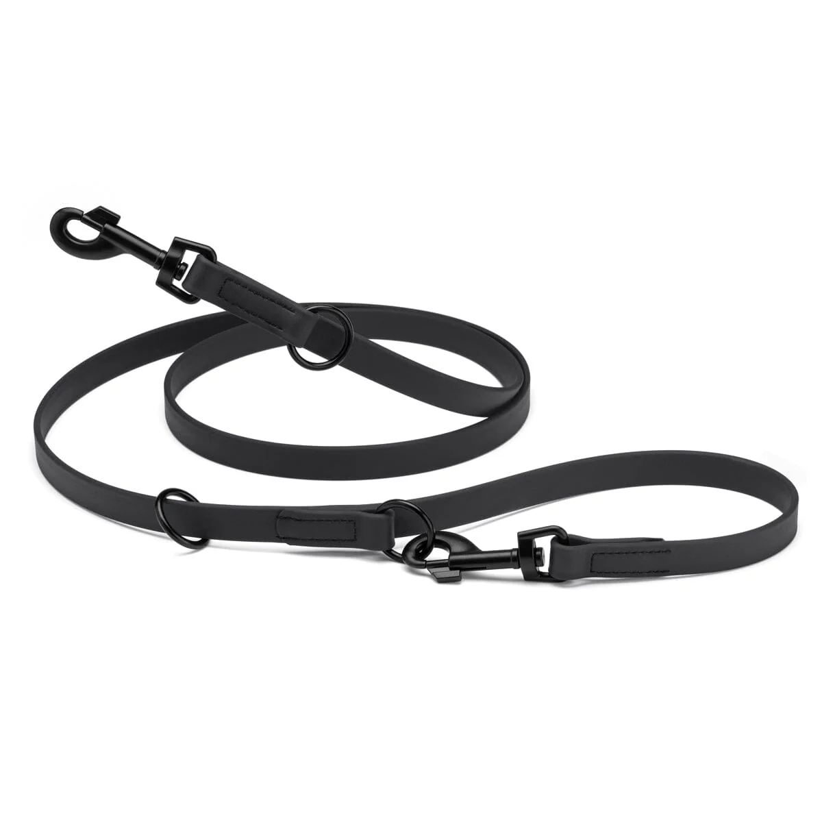 Biothane Adjustable Multi-Purpose Dog Leash with Black Hardware, 7FT - Image 3