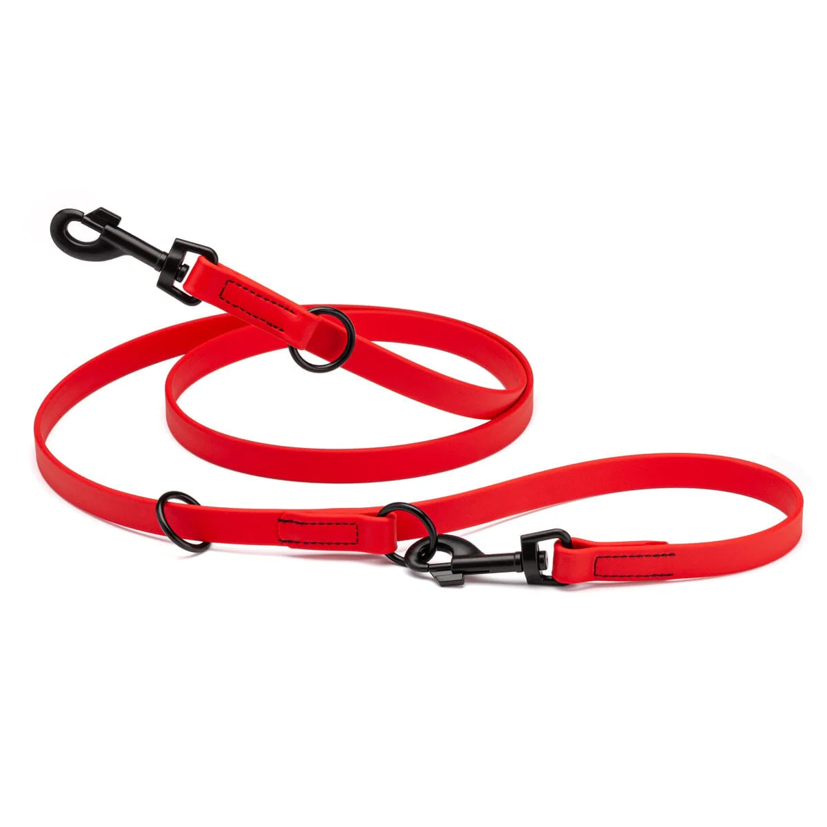 Biothane Adjustable Multi-Purpose Dog Leash with Black Hardware, 7FT - Image 9