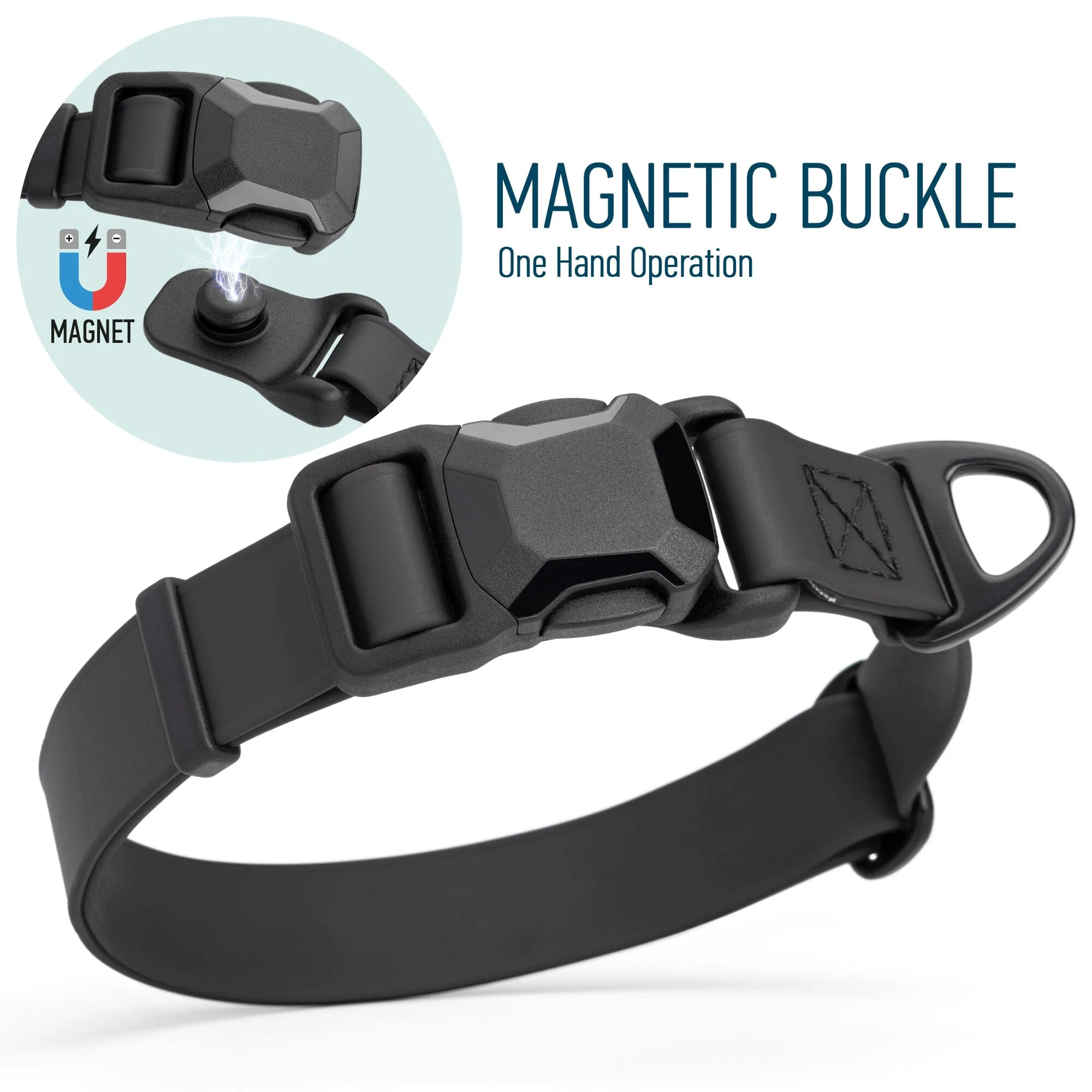 Biothane Waterproof Dog Collar with Magnetic Quick Release Buckle - Image 43