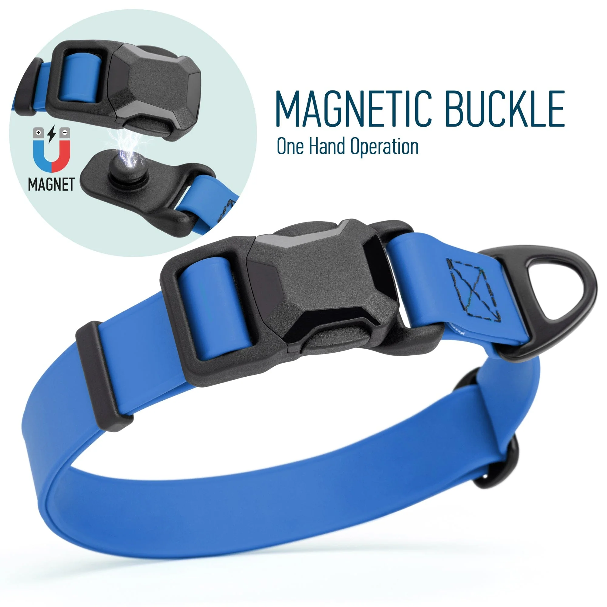 Biothane Waterproof Dog Collar with Magnetic Quick Release Buckle - Image 45