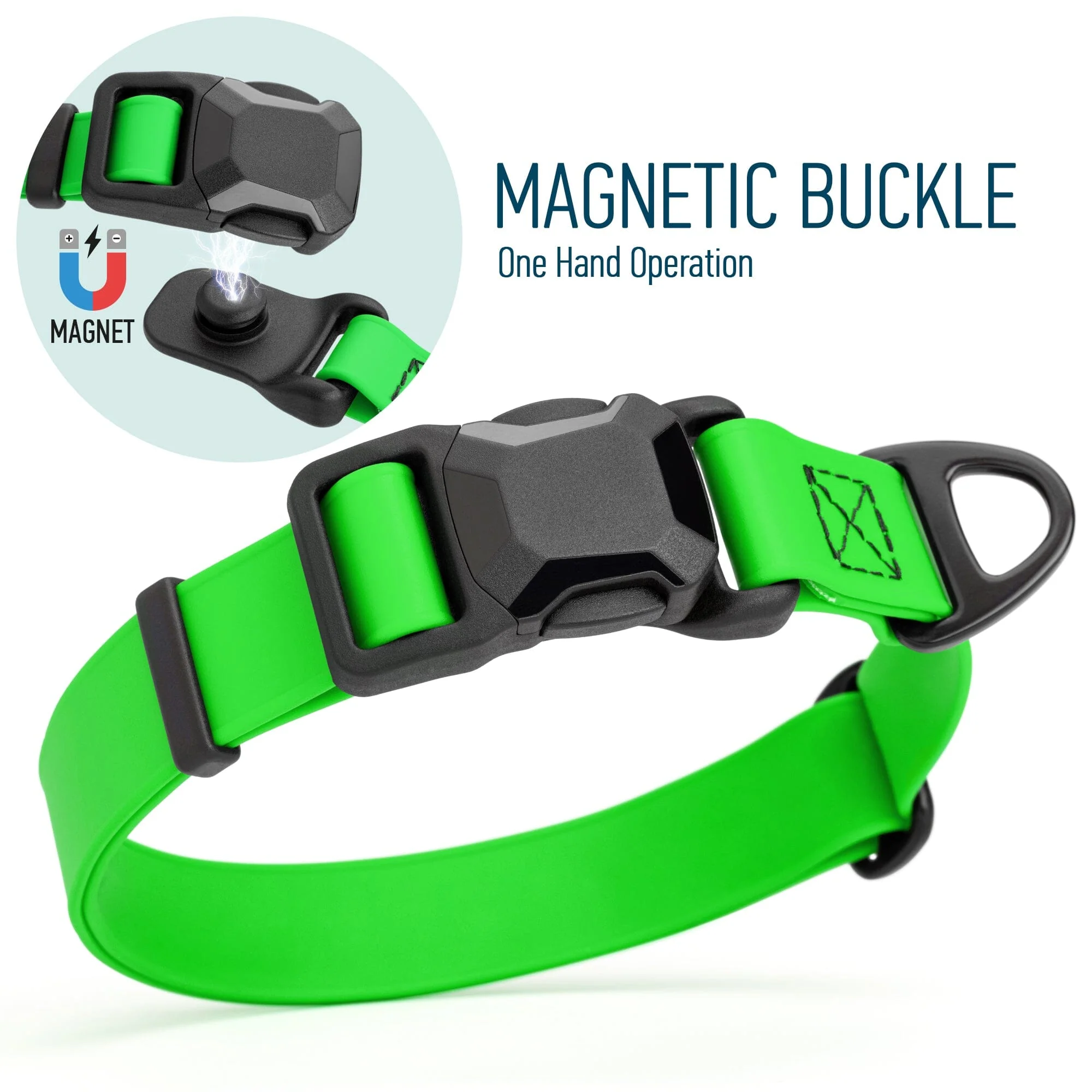 Biothane Waterproof Dog Collar with Magnetic Quick Release Buckle - Image 52