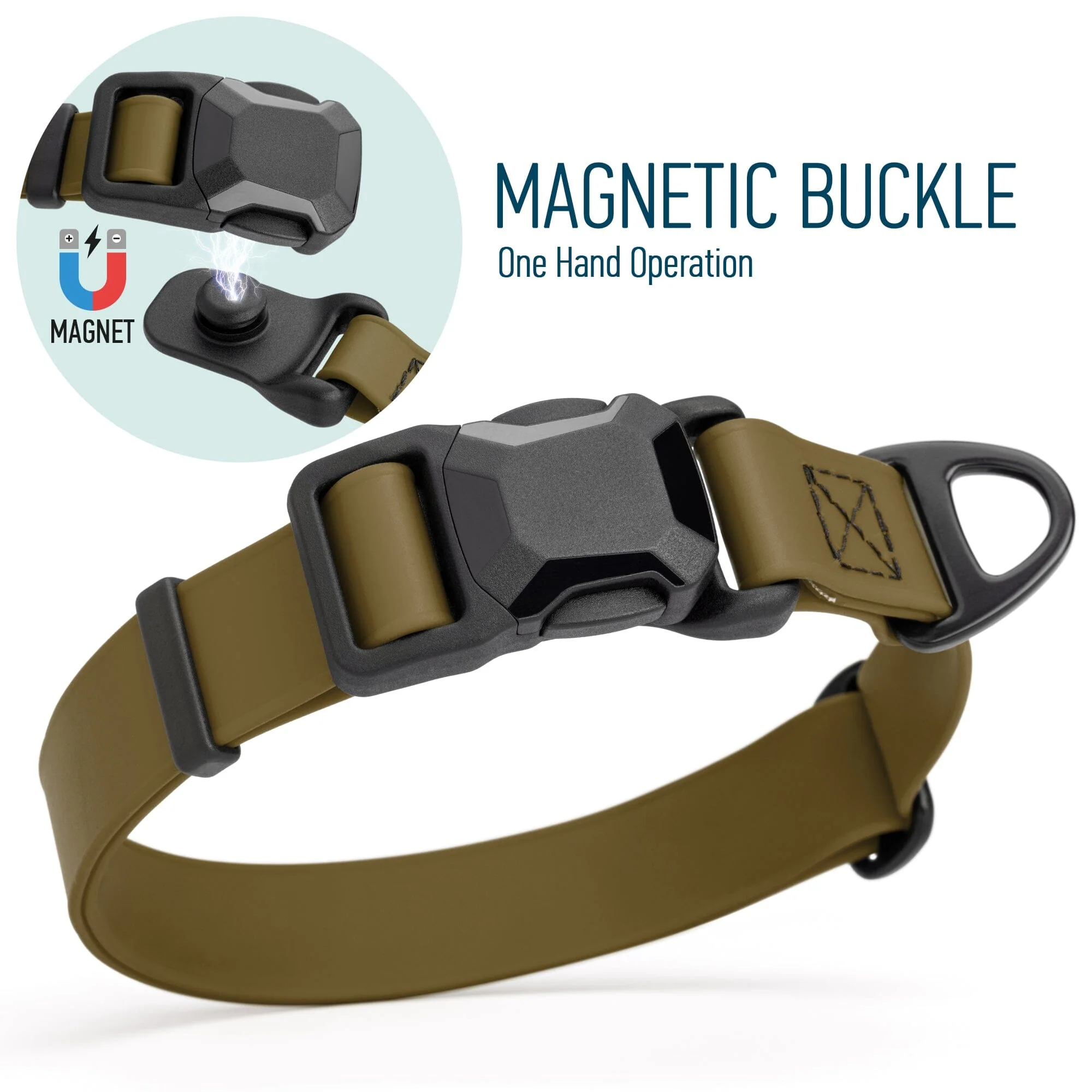 Biothane Waterproof Dog Collar with Magnetic Quick Release Buckle - Image 54