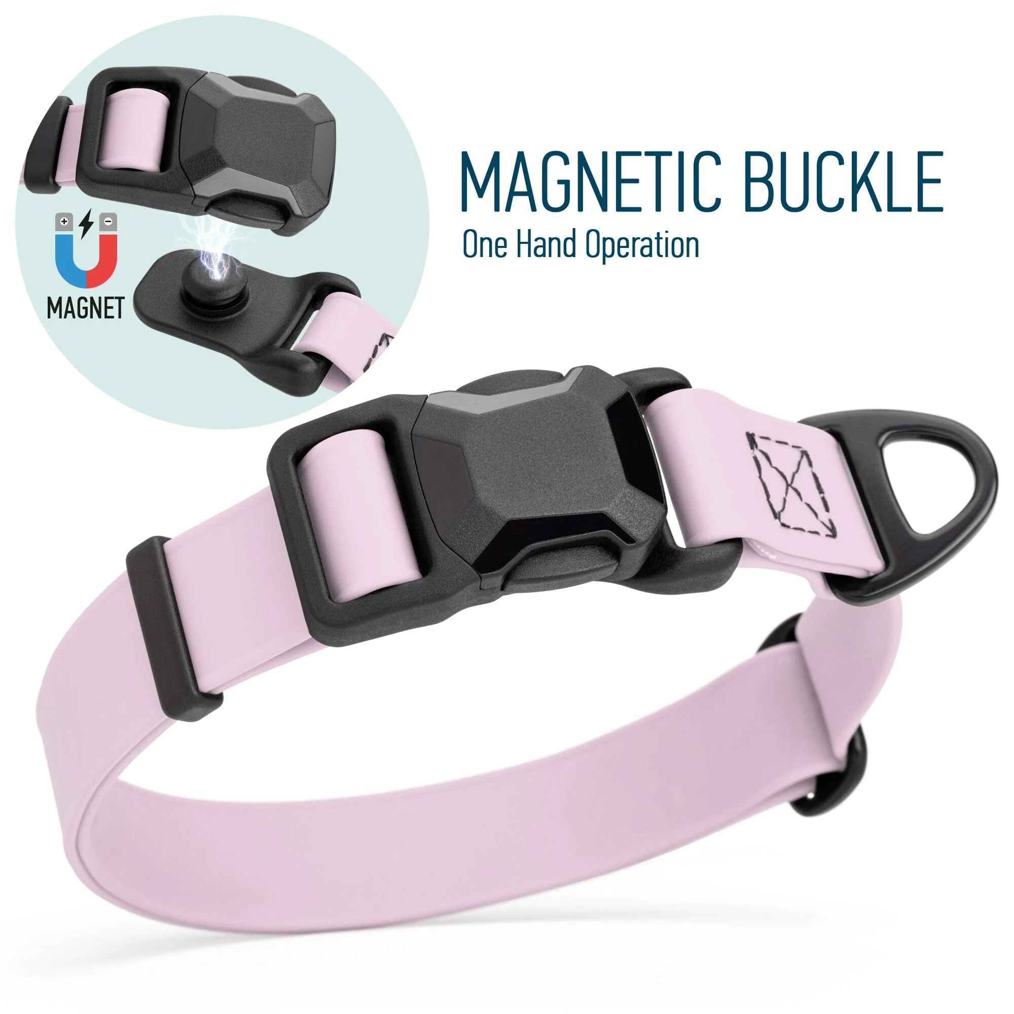 Biothane Waterproof Dog Collar with Magnetic Quick Release Buckle - Image 58