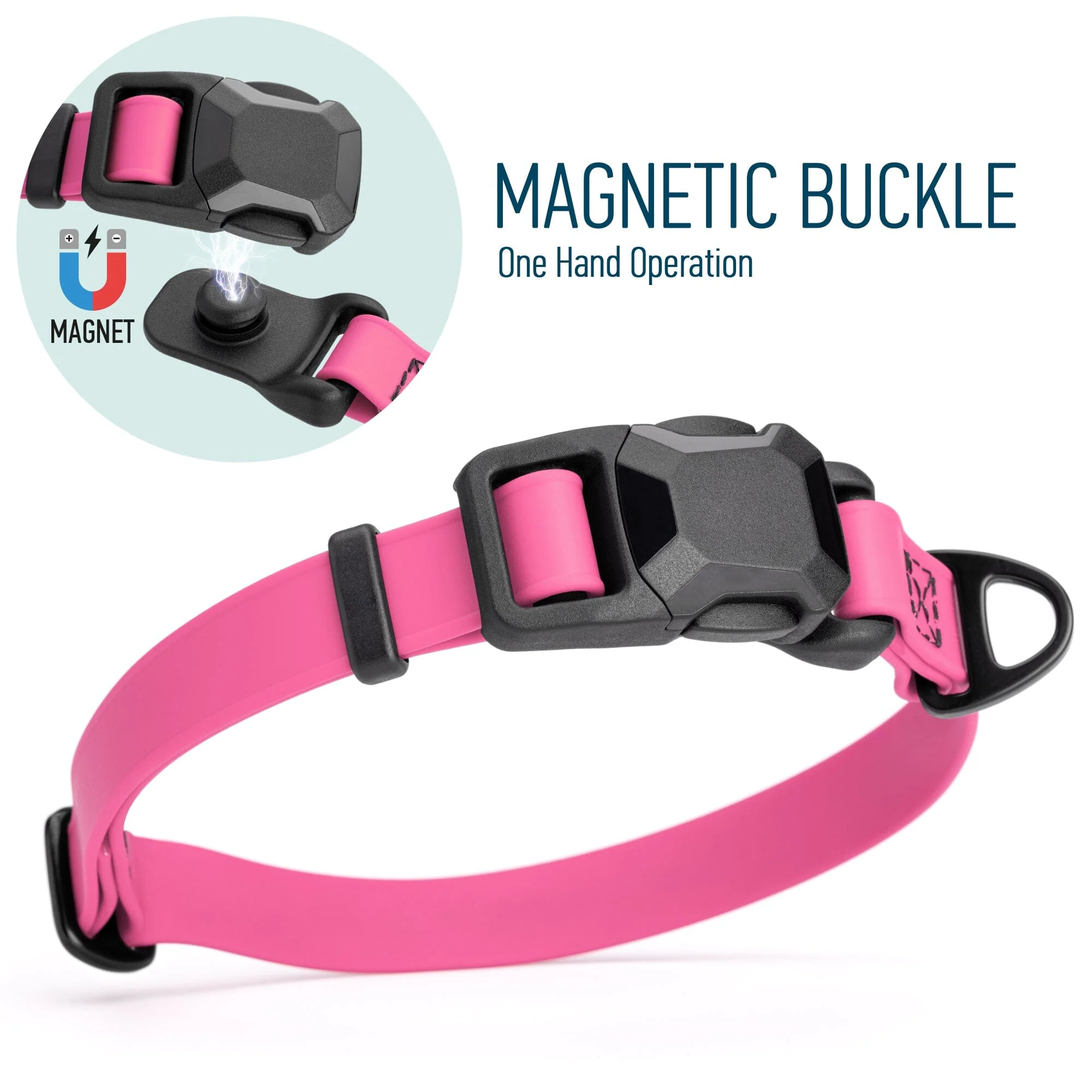 Biothane Waterproof Dog Collar with Magnetic Quick Release Buckle - Image 61