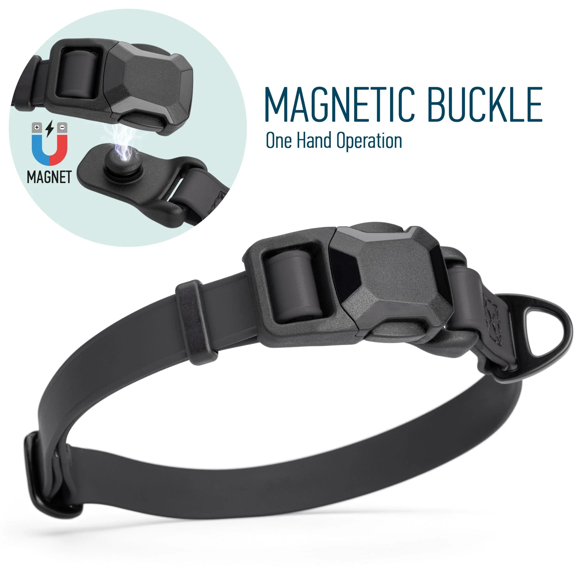 Biothane Waterproof Dog Collar with Magnetic Quick Release Buckle - Image 62