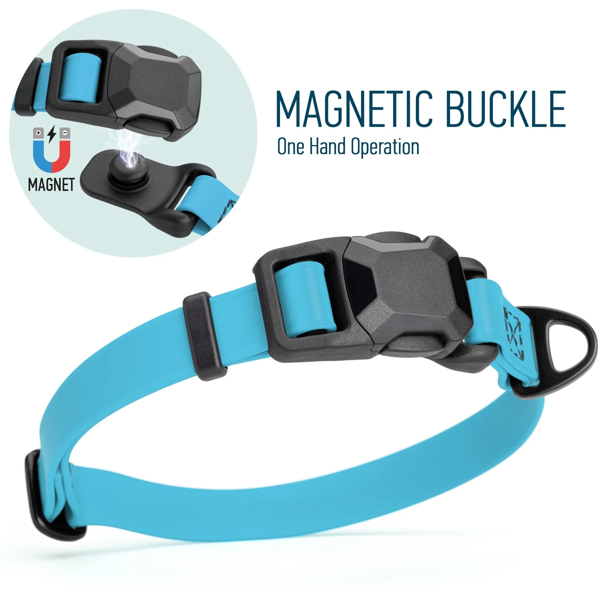 Biothane Waterproof Dog Collar with Magnetic Quick Release Buckle - Image 65
