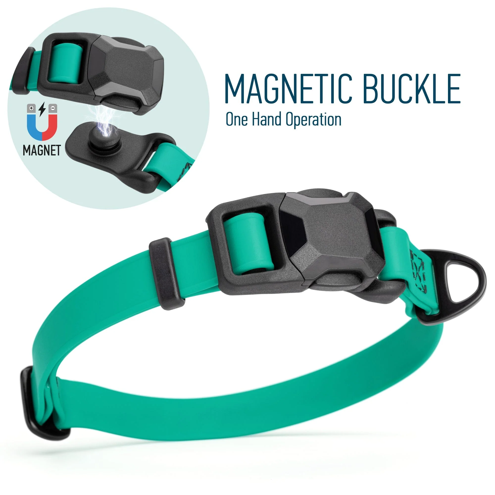 Biothane Waterproof Dog Collar with Magnetic Quick Release Buckle - Image 66