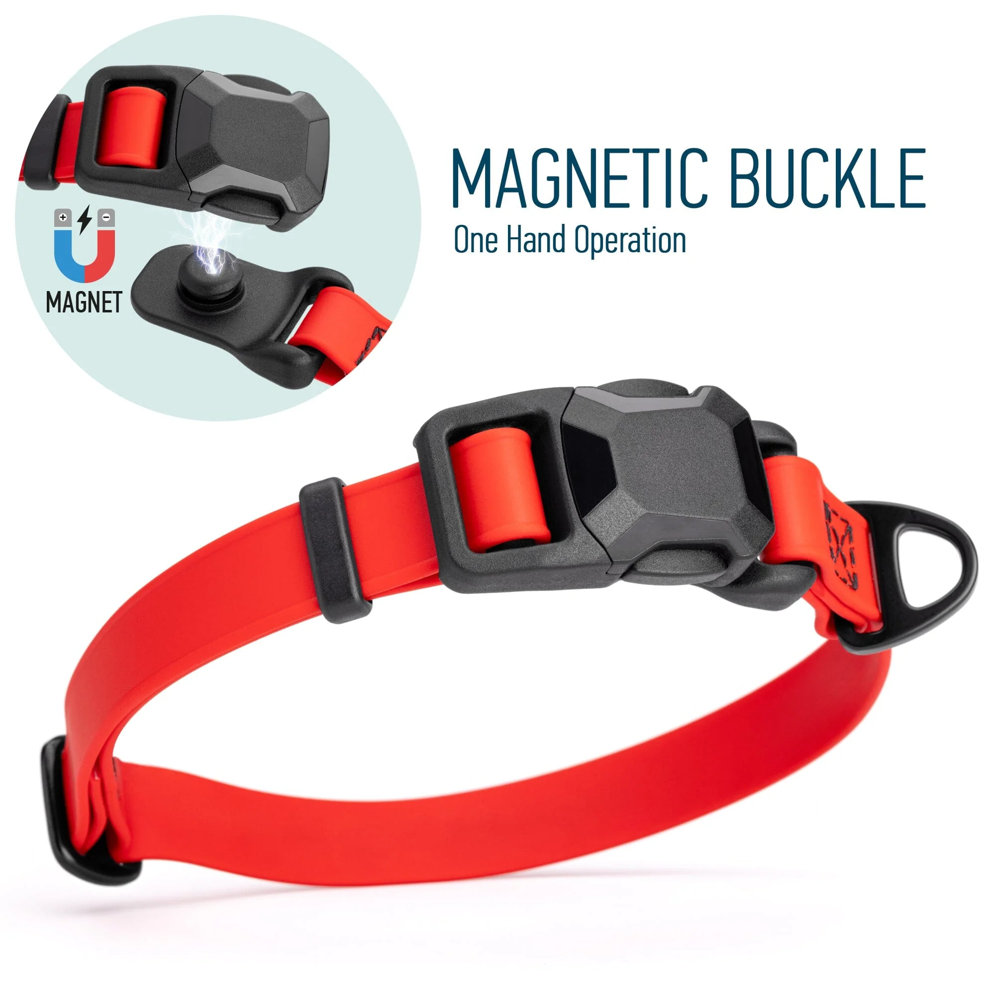 Biothane Waterproof Dog Collar with Magnetic Quick Release Buckle - Image 67