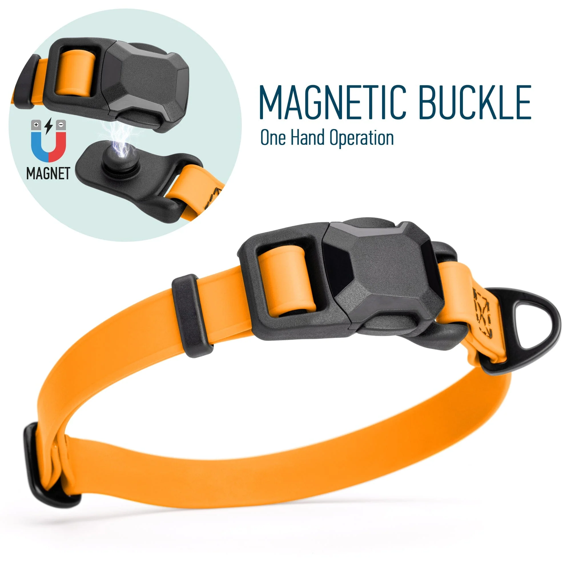 Biothane Waterproof Dog Collar with Magnetic Quick Release Buckle - Image 69