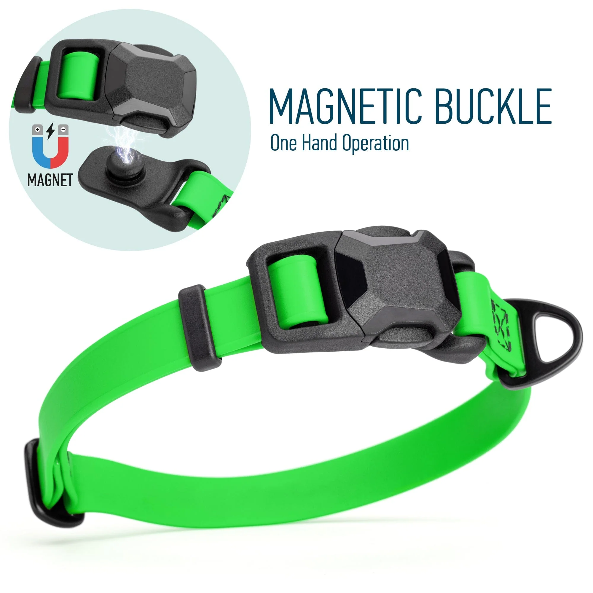 Biothane Waterproof Dog Collar with Magnetic Quick Release Buckle - Image 70