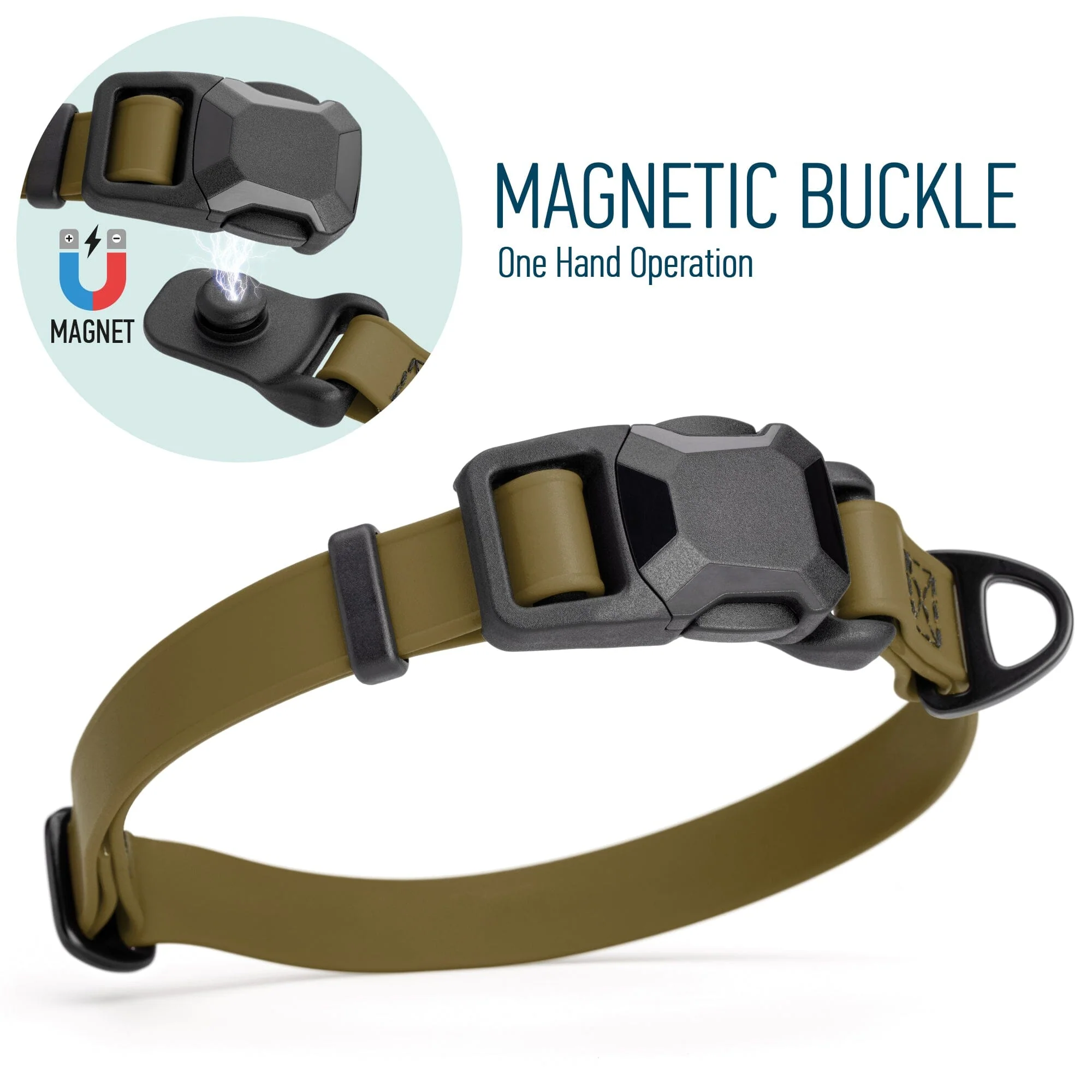 Biothane Waterproof Dog Collar with Magnetic Quick Release Buckle - Image 72