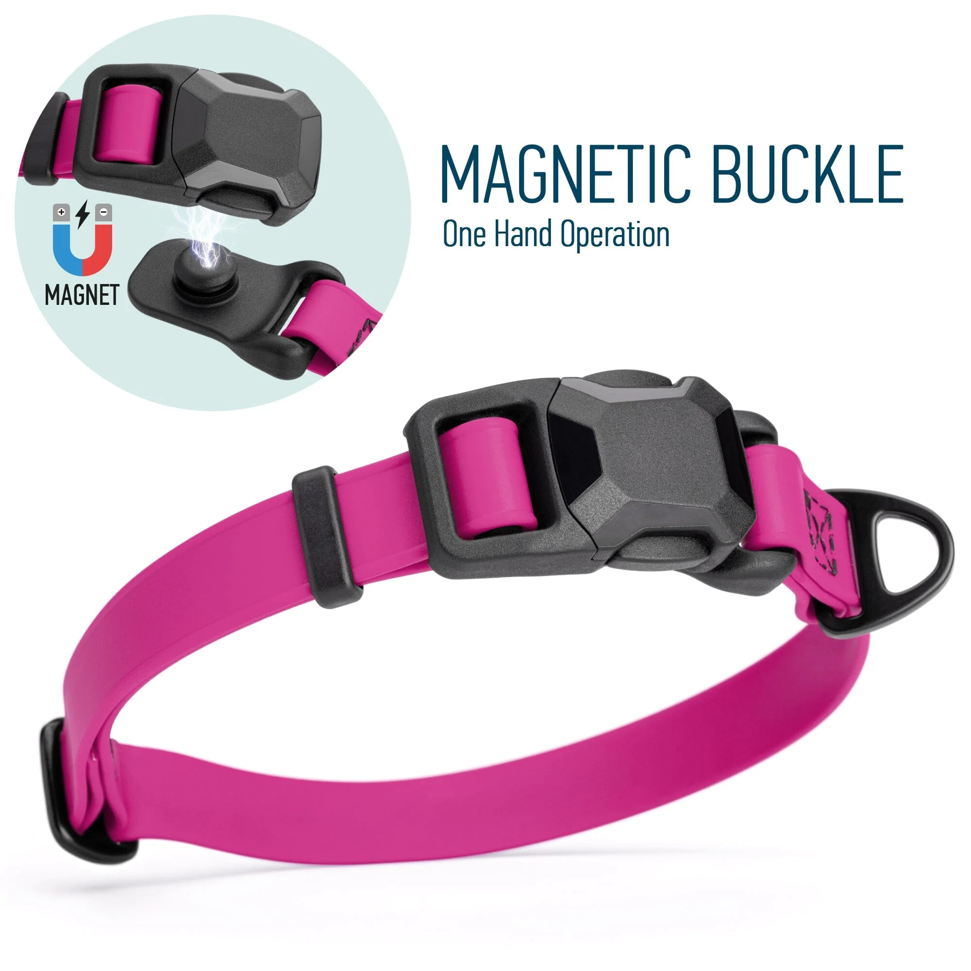 Biothane Waterproof Dog Collar with Magnetic Quick Release Buckle - Image 73