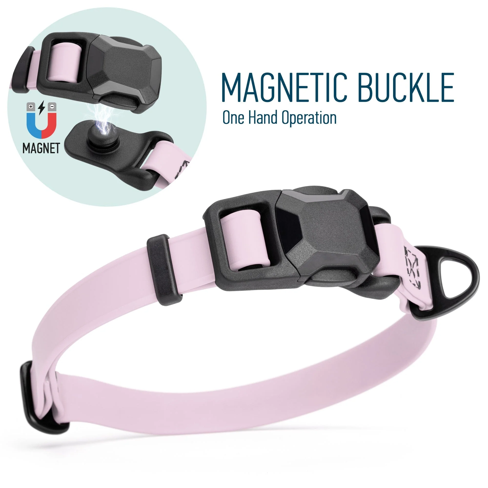 Biothane Waterproof Dog Collar with Magnetic Quick Release Buckle - Image 75