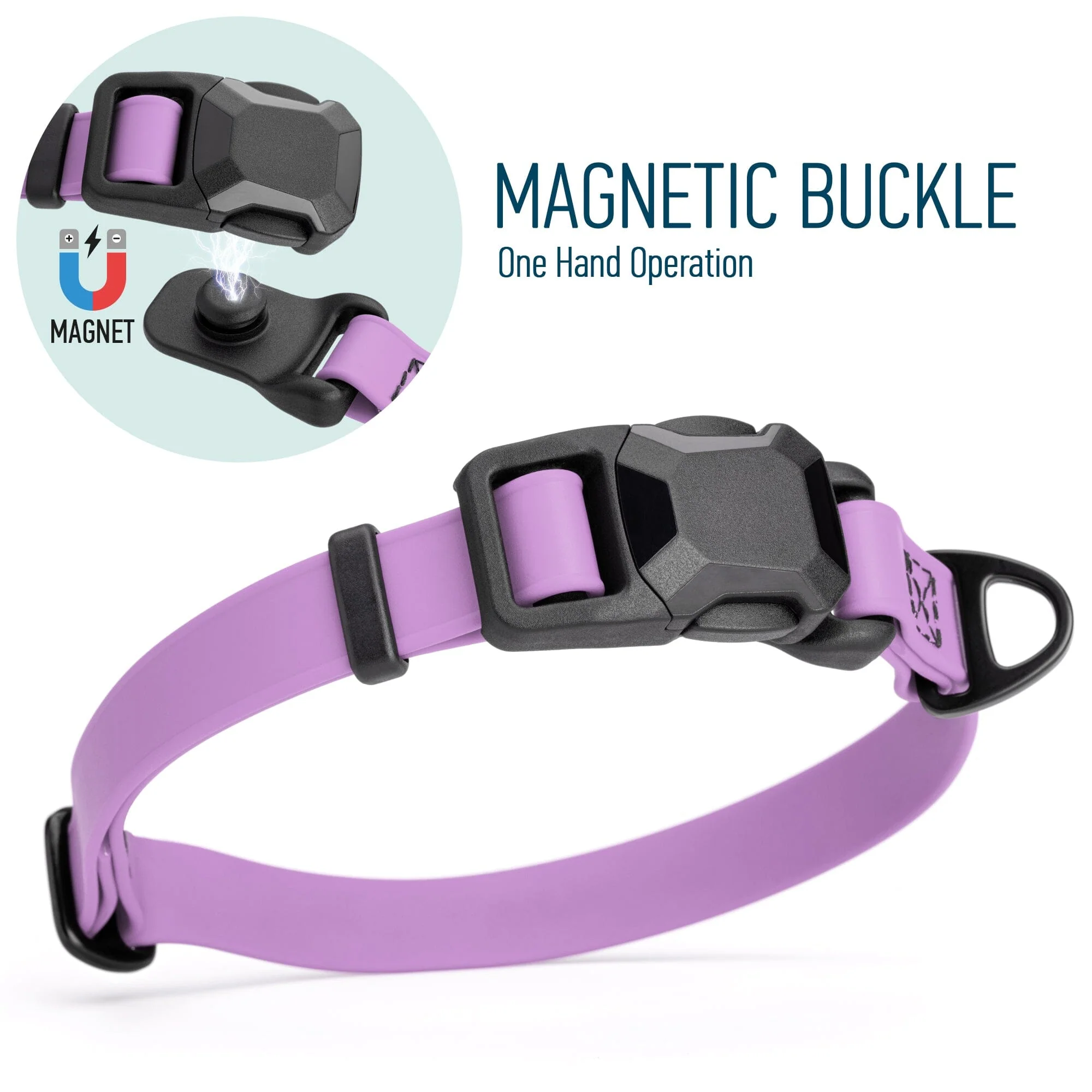 Biothane Waterproof Dog Collar with Magnetic Quick Release Buckle - Image 76