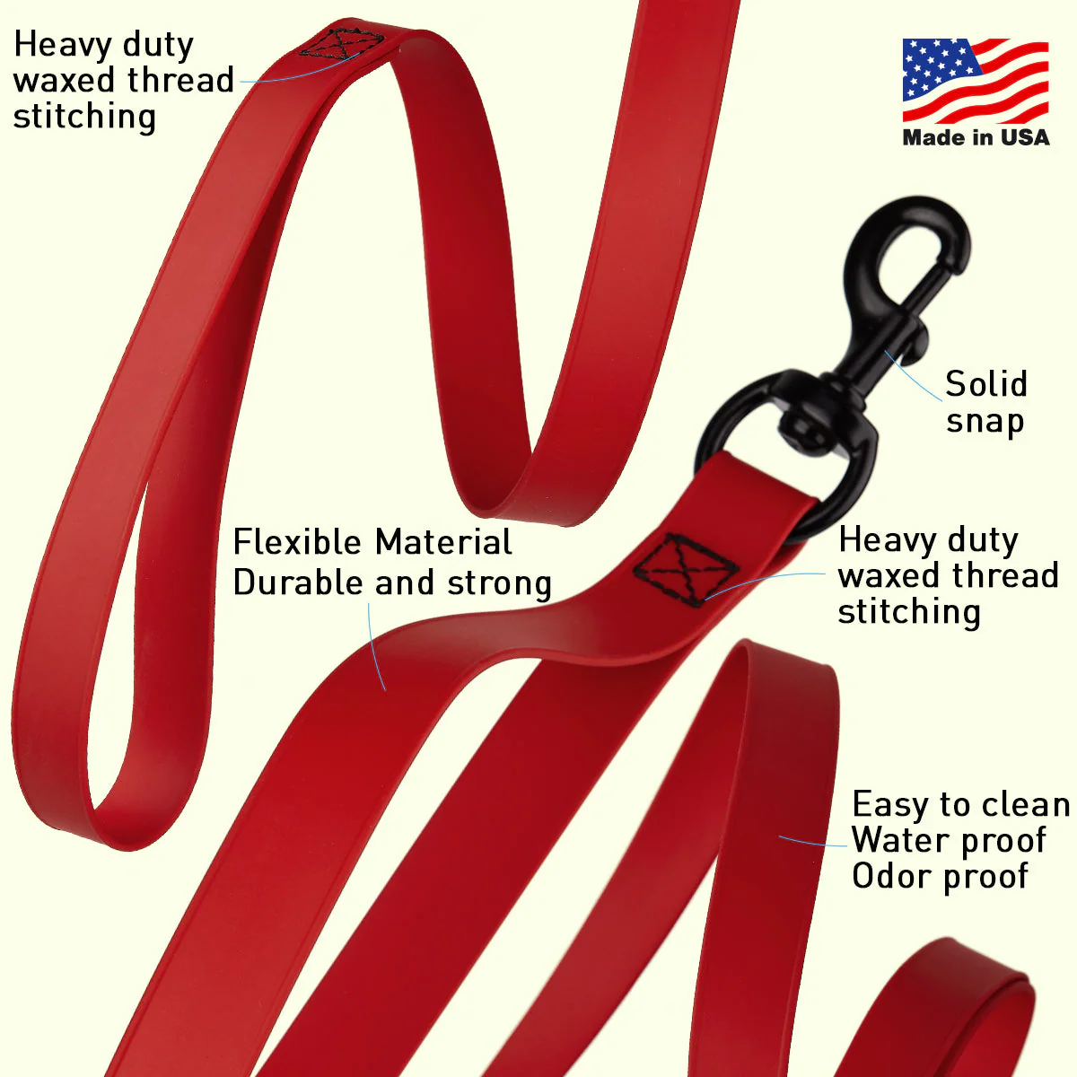 Biothane Waterproof Multi-Handle Dog Leash - Image 6