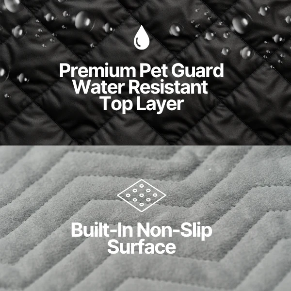 Formosa Covers Car Seat Hammock Cover with Non-Slip Fabric for Dogs and Pets Black - Image 4