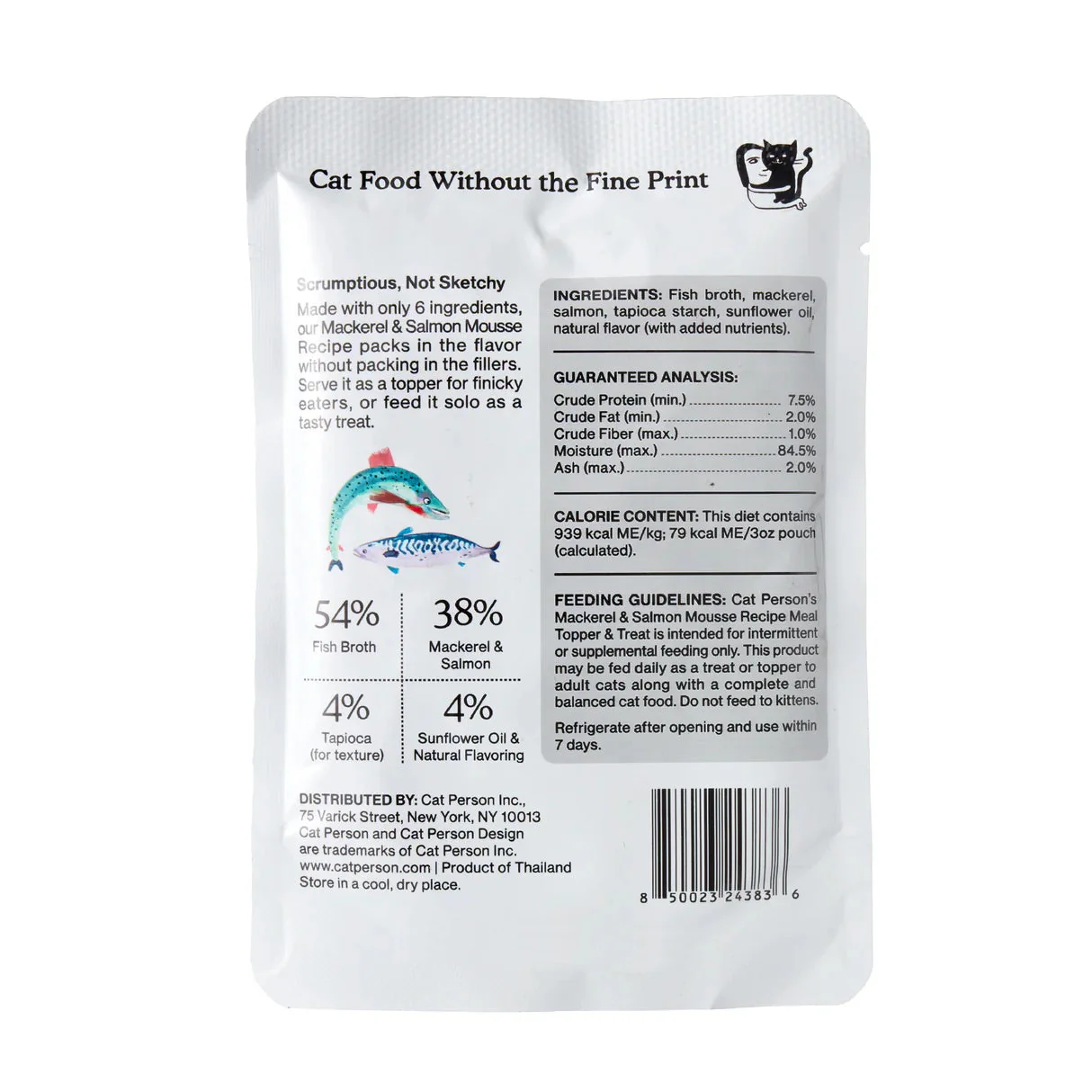 Cat Person Cat Mousse Mackerel & Salmon 3oz Pouch - Image 2
