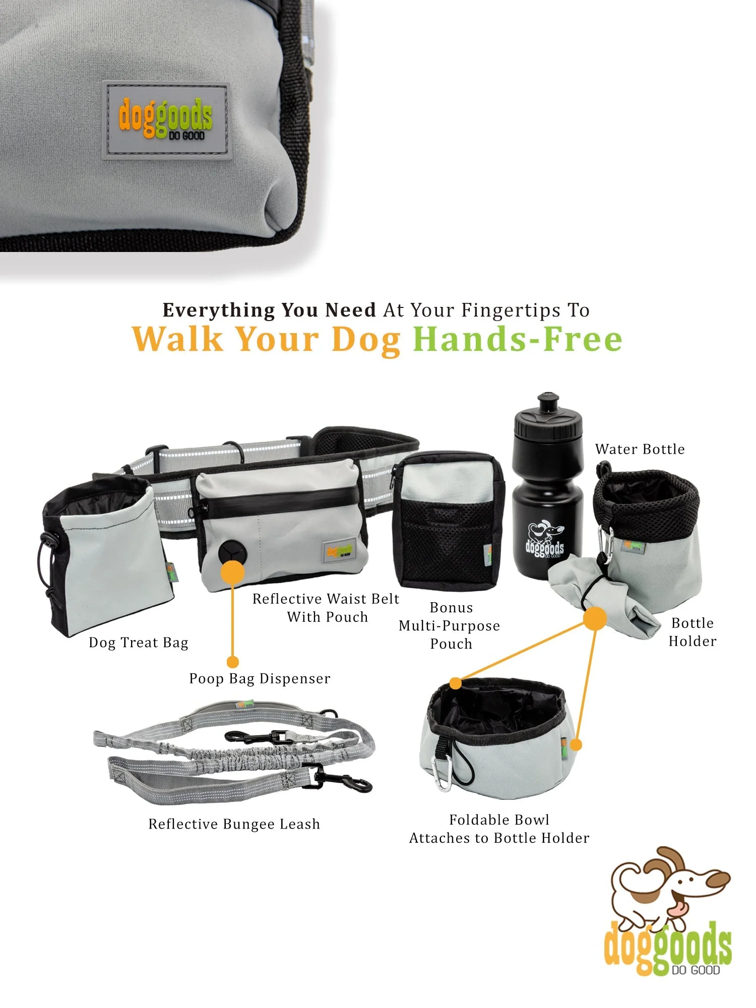 Dog Leash Fanny Pack (The Everything Leash) by DogGoods ™ - Image 3