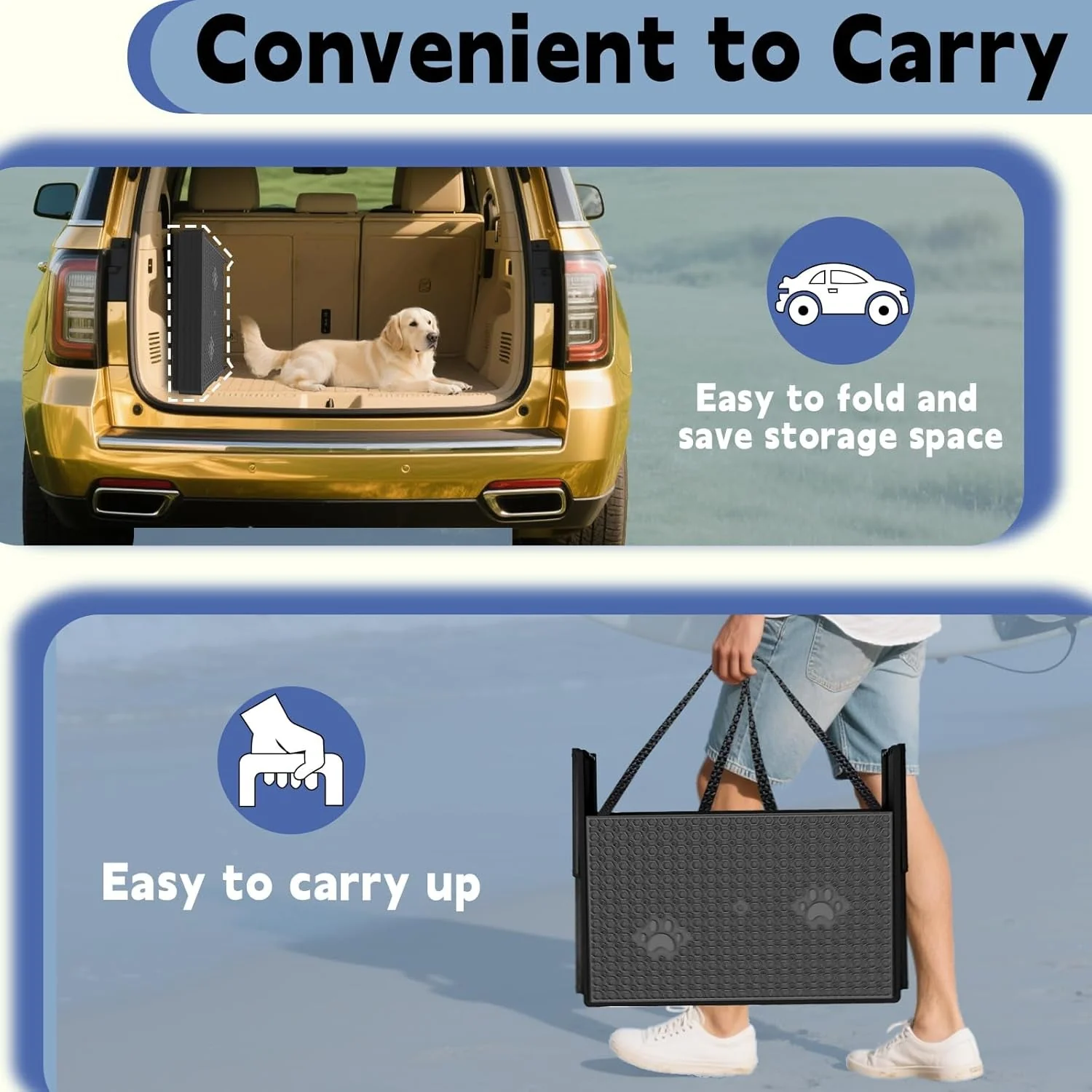 Dog Stairs for Car Foldable Pet Steps Heavy Duty Large Dogs 5 Step - Image 7