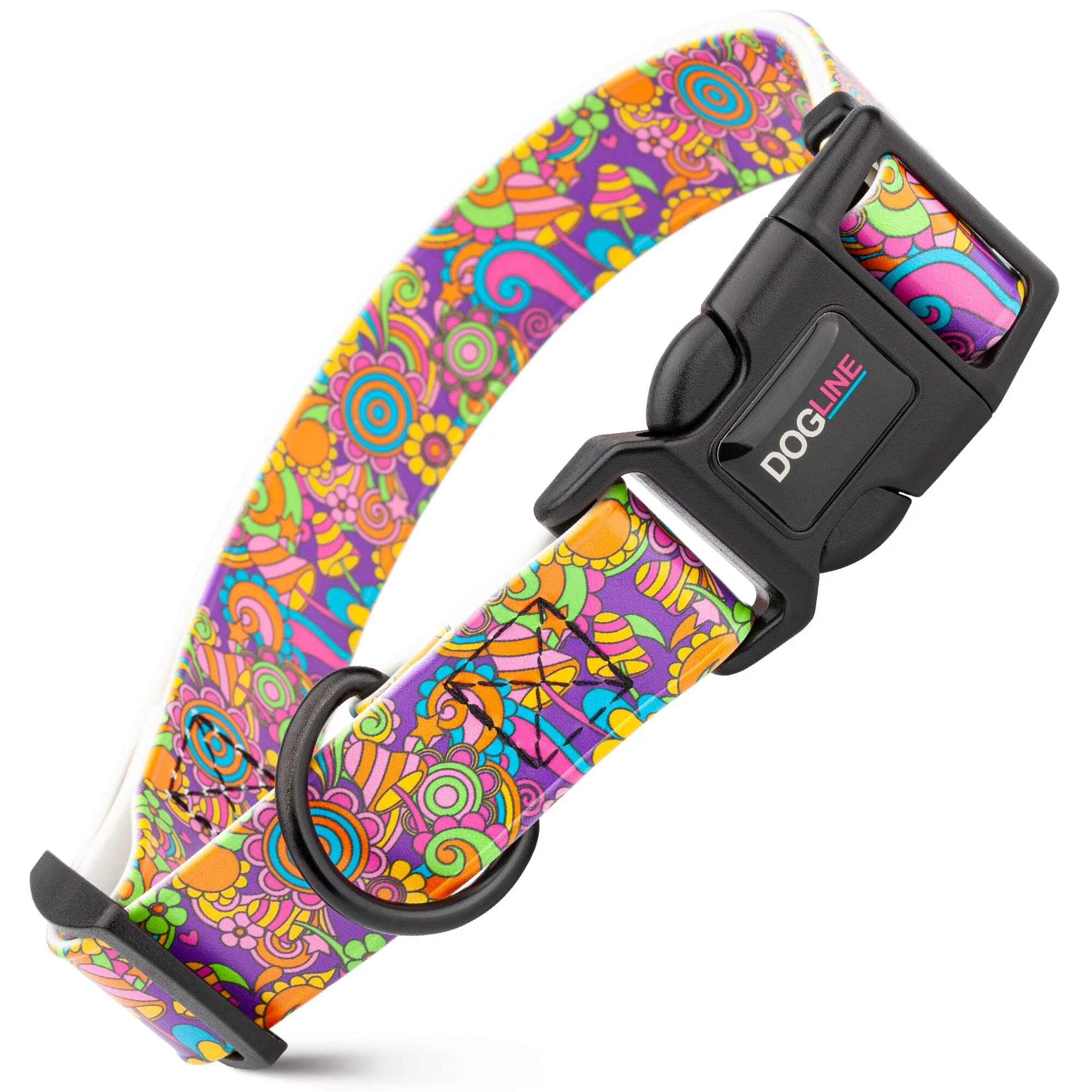 Dogline Biothane Full Color Design Printed Dog Collar with Quick Release Buckle - Image 25