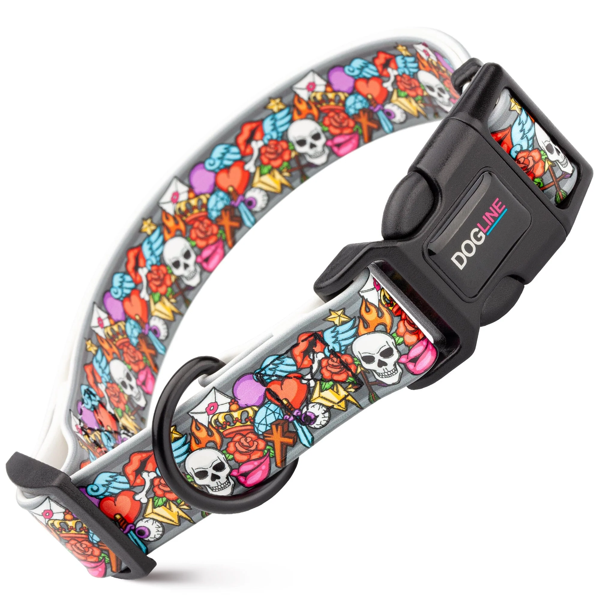 Dogline Biothane Full Color Design Printed Dog Collar with Quick Release Buckle - Image 41
