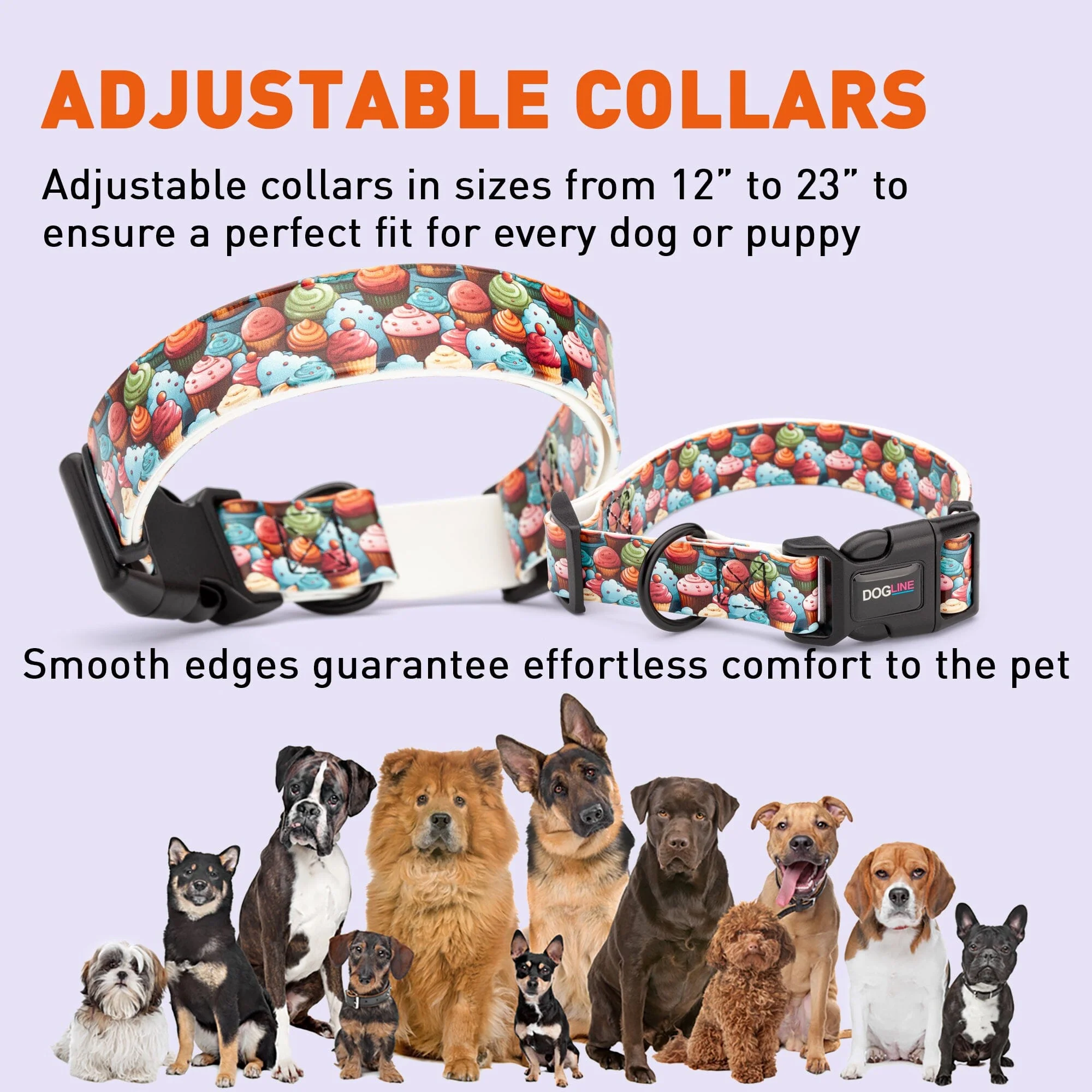 Dogline Biothane Full Color Design Printed Dog Collar with Quick Release Buckle - Image 5