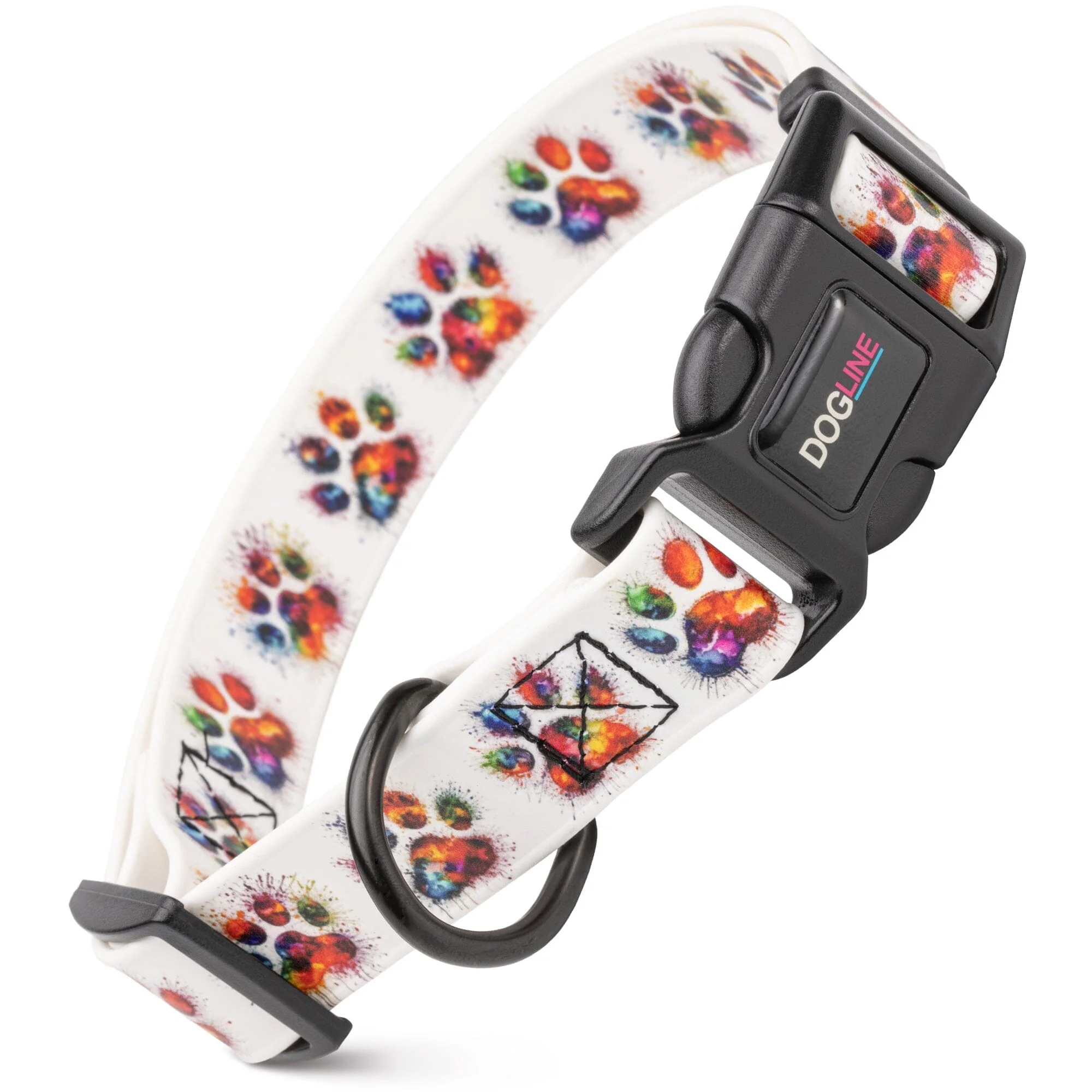 Dogline Biothane Full Color Design Printed Dog Collar with Quick Release Buckle - Image 54