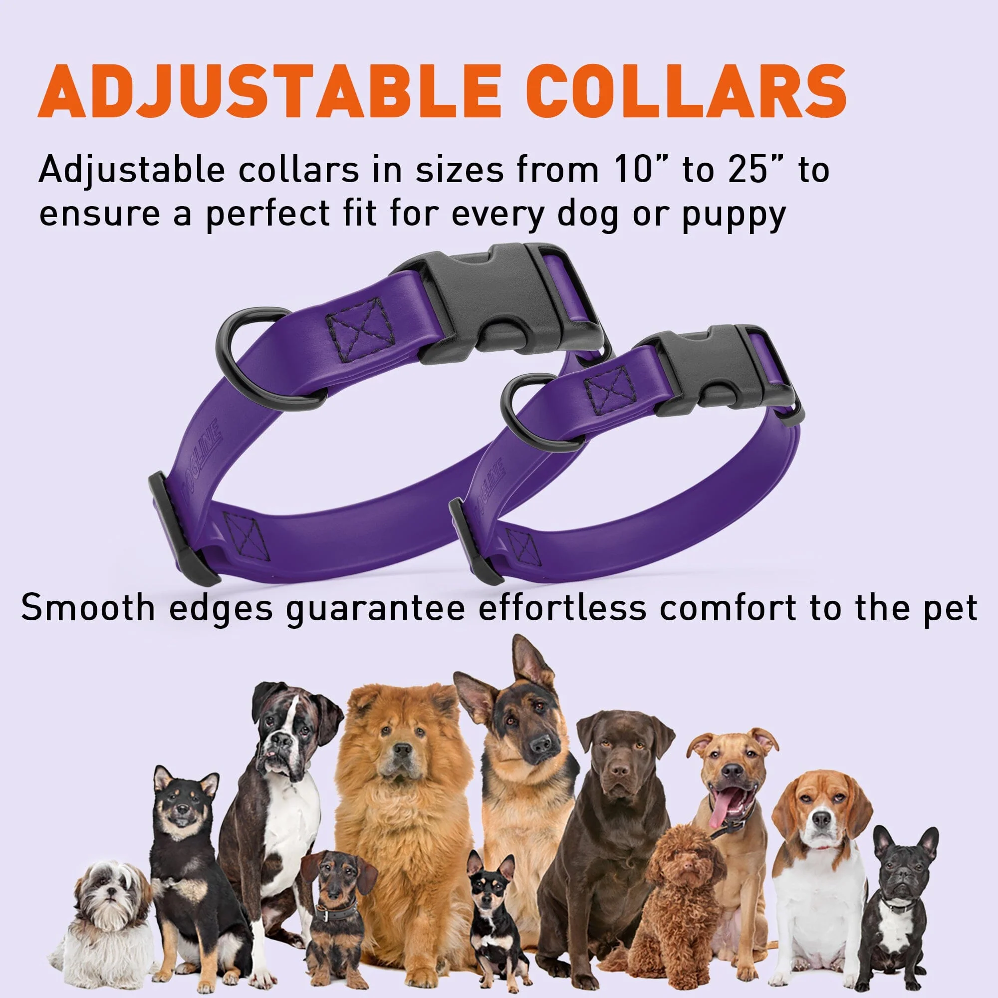 Dogline Biothane Waterproof Dog Collar with Quick Release Buckle - Image 12