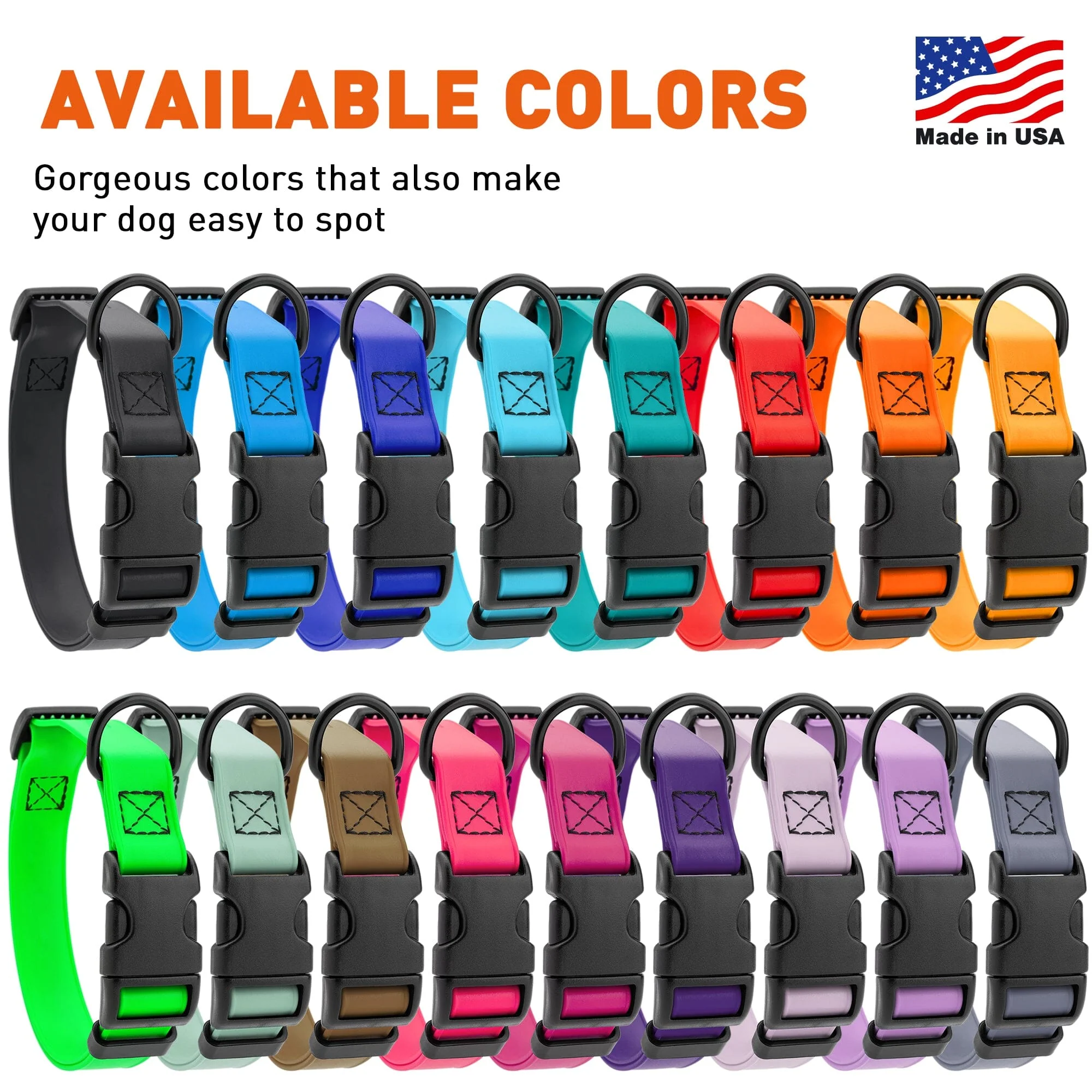 Dogline Biothane Waterproof Dog Collar with Quick Release Buckle - Image 8