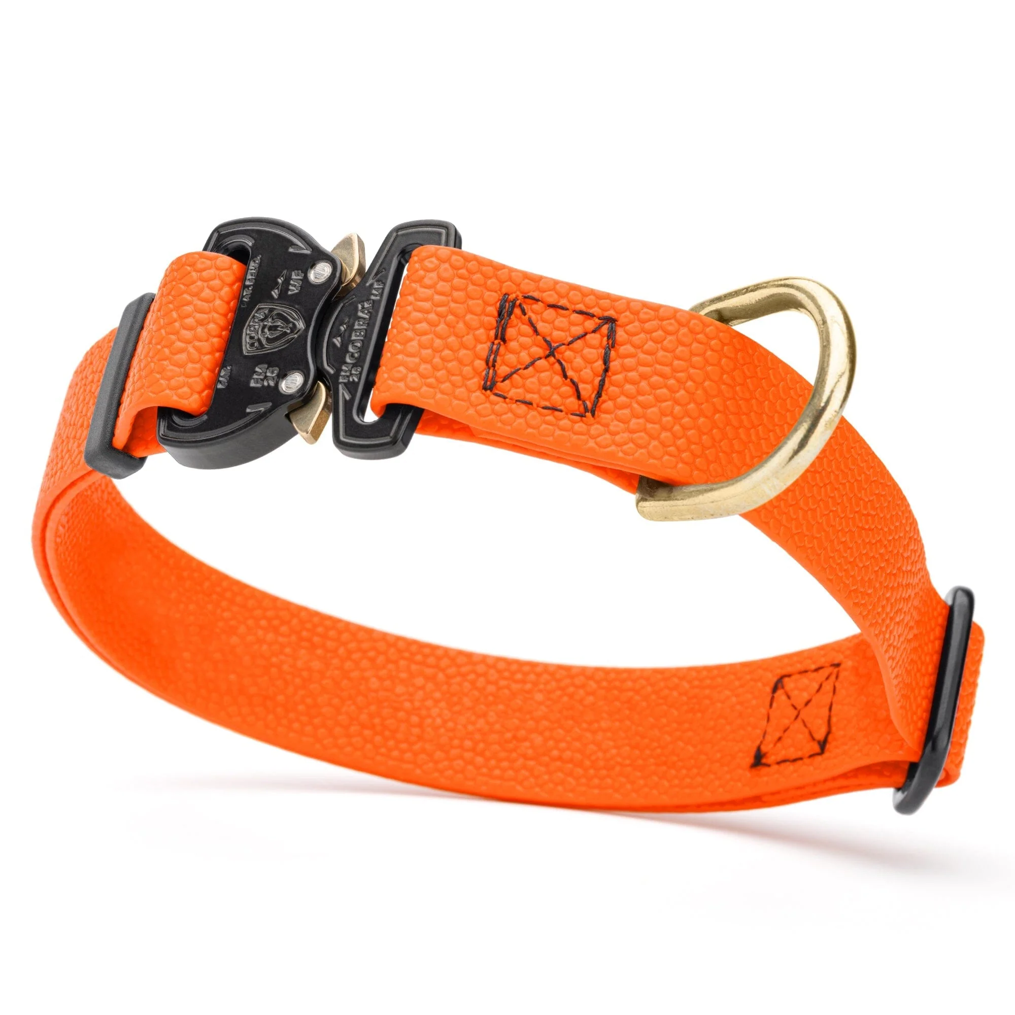 Dogline Pebble Emboss BioThane Dog Collar with Heavy Duty Cobra Buckle - Image 23