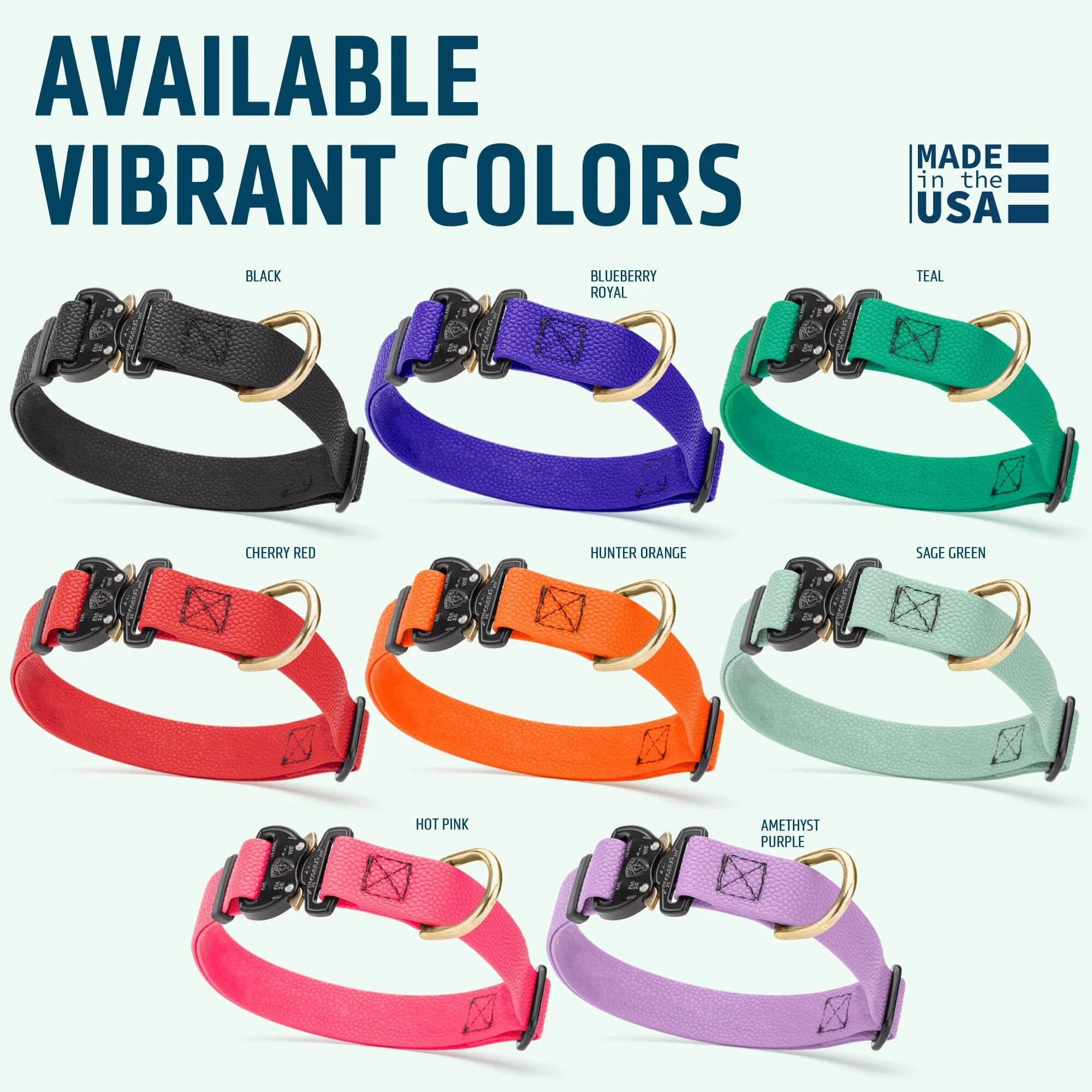Dogline Pebble Emboss BioThane Dog Collar with Heavy Duty Cobra Buckle - Image 5