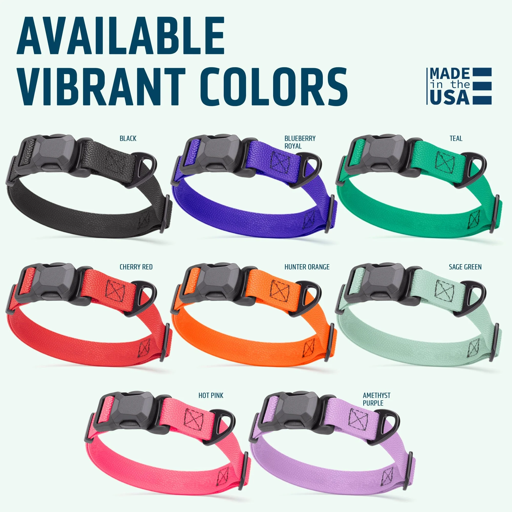 Dogline Pebble Emboss Biothane Dog Collar with Magnetic Buckle - Image 6