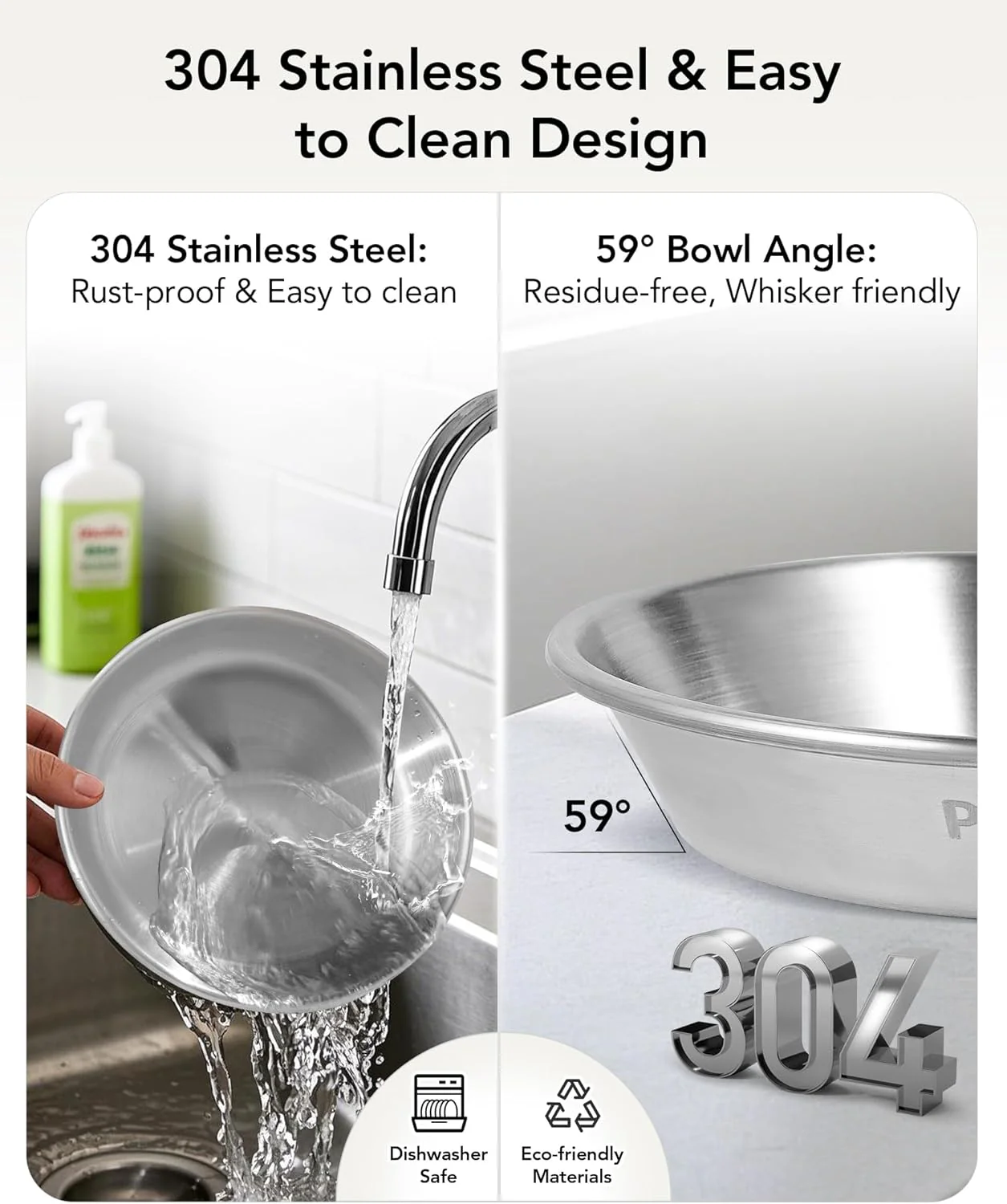 Elevated Cat Bowls Stainless Steel Raised Anti Vomit Small Dog 2/3 Pack - Image 4