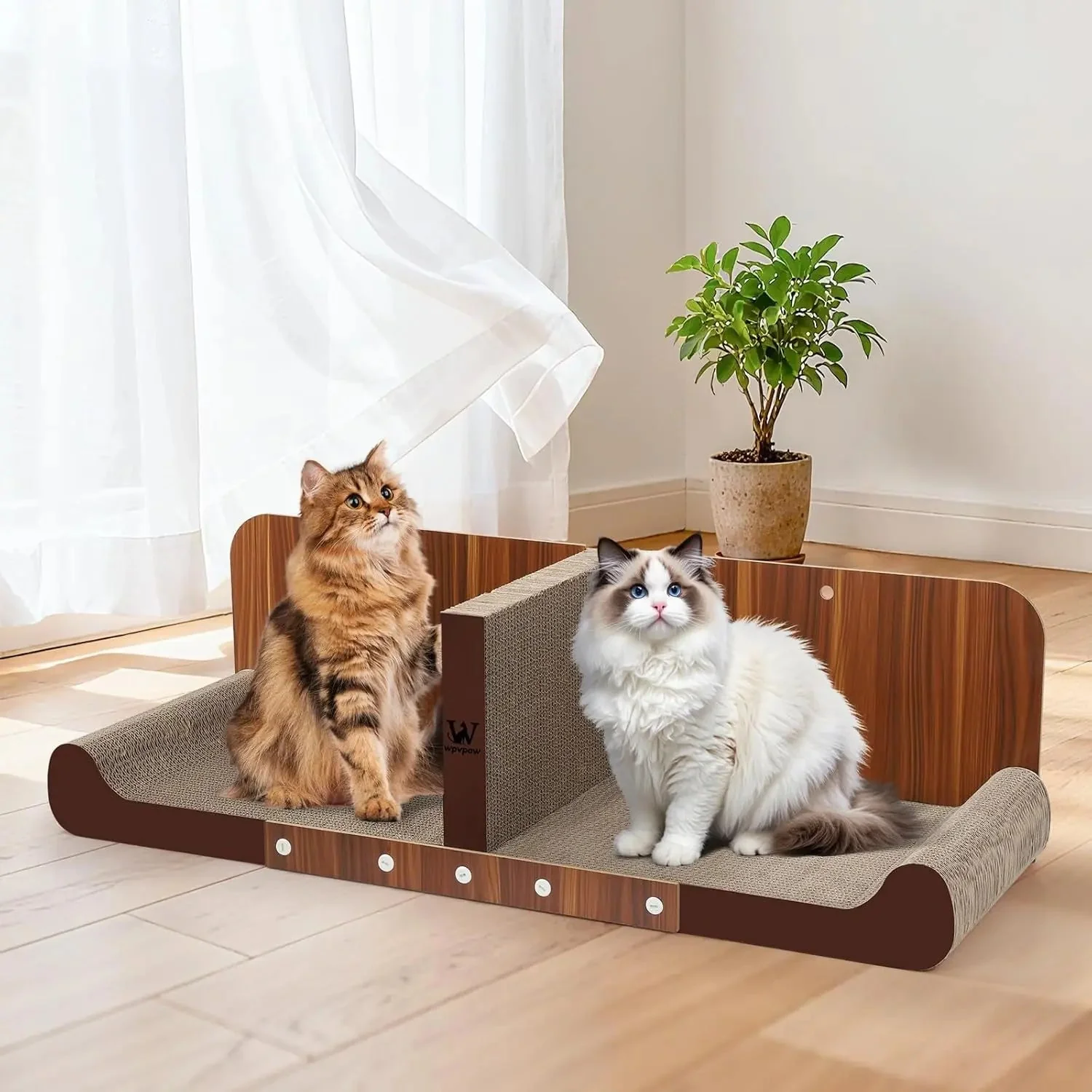 Extra Large Cat Scratcher Bed, 32” Cardboard Cat Couch & Lounger - Image 8