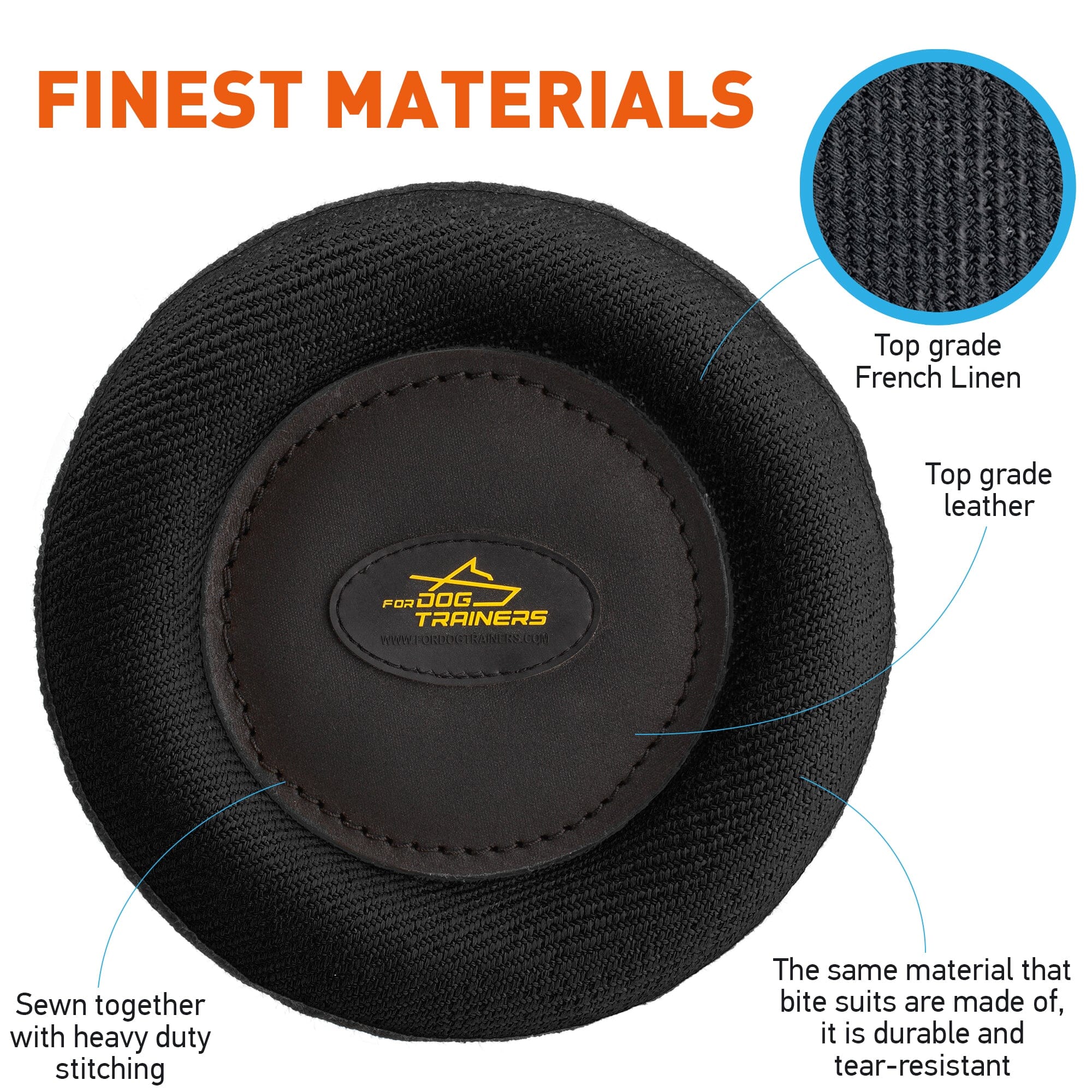 FDT 8" French Linen Frisbee Flying Disc Dog Toy - Image 5