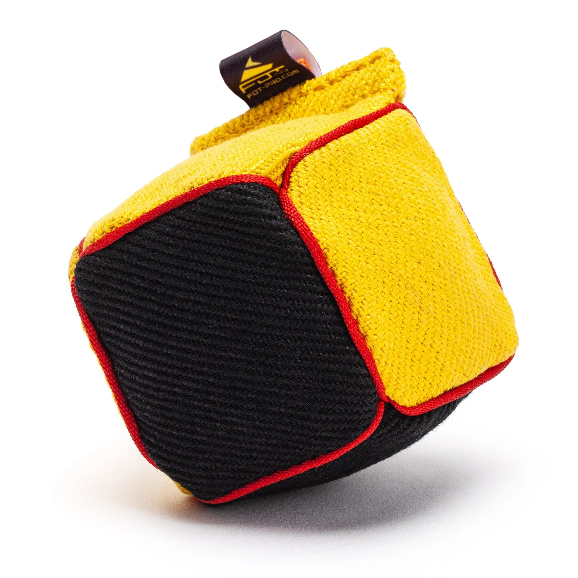 FDT Multi-Color French Linen Cube Tug Toy - with Squeaker OR with Handle - Image 3