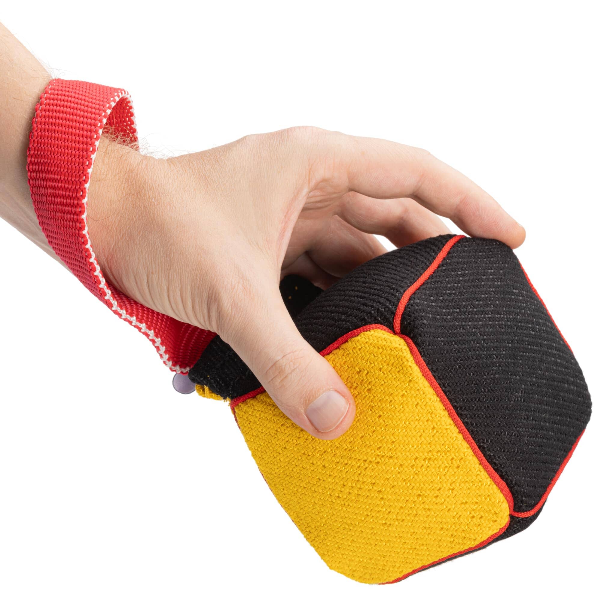 FDT Multi-Color French Linen Cube Tug Toy - with Squeaker OR with Handle - Image 5
