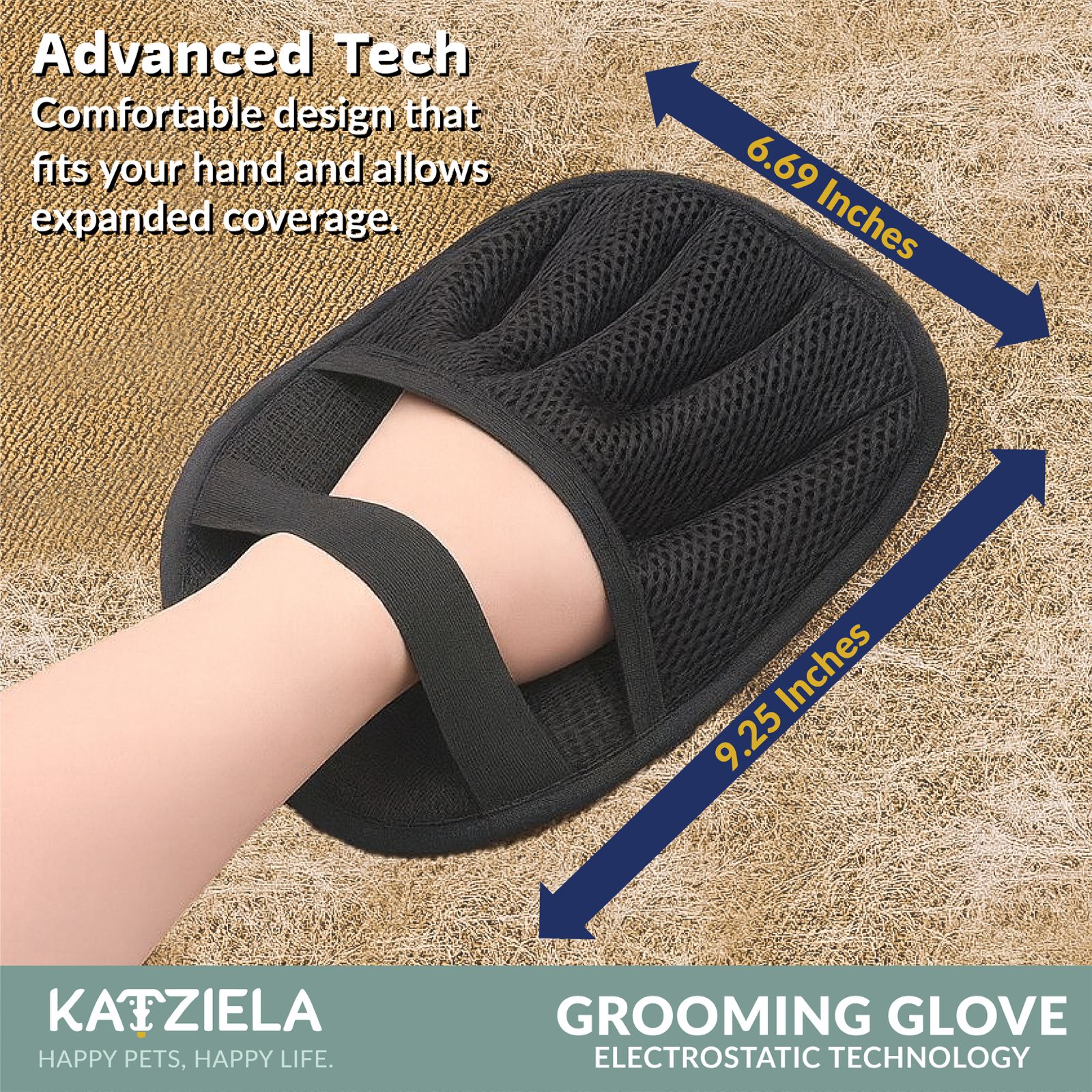 FurTidy Glove by Katziela – Pet Hair Remover Glove for Dogs & Cats, Reusable Electrostatic Grooming Mitt for Furniture, Clothing, Carpet & Car Seats – Washable & Eco-Friendly Deshedding Tool - Image 3